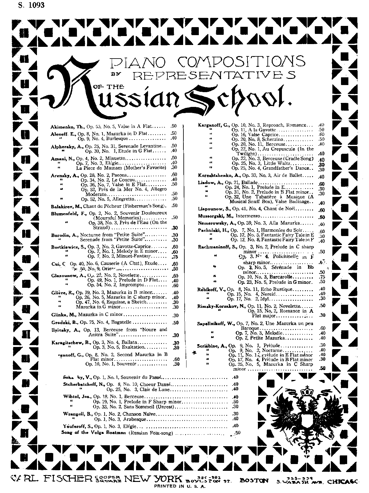 Prelude and Nocturne for the Left Hand, Op.9