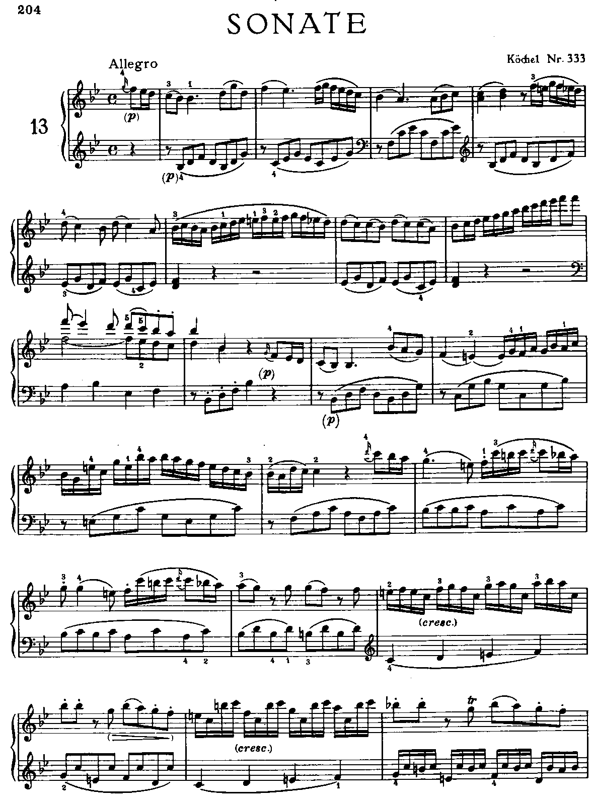 Piano Sonata No.13 in B-flat major, K.333/315c
