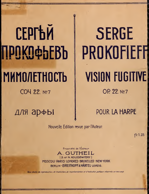 Visions fugitives, Op.22