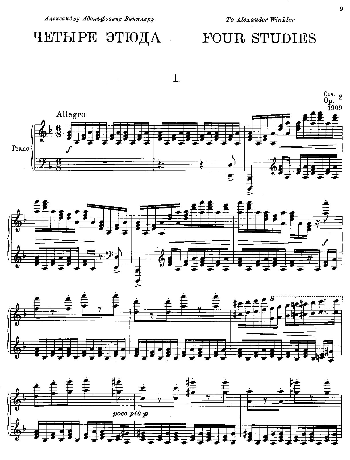 4 Etudes, Op.2