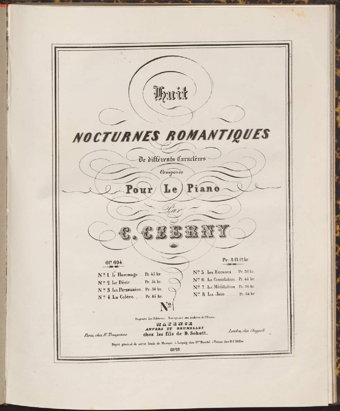 8 Nocturnes romantiques de différents caractères, Op.604