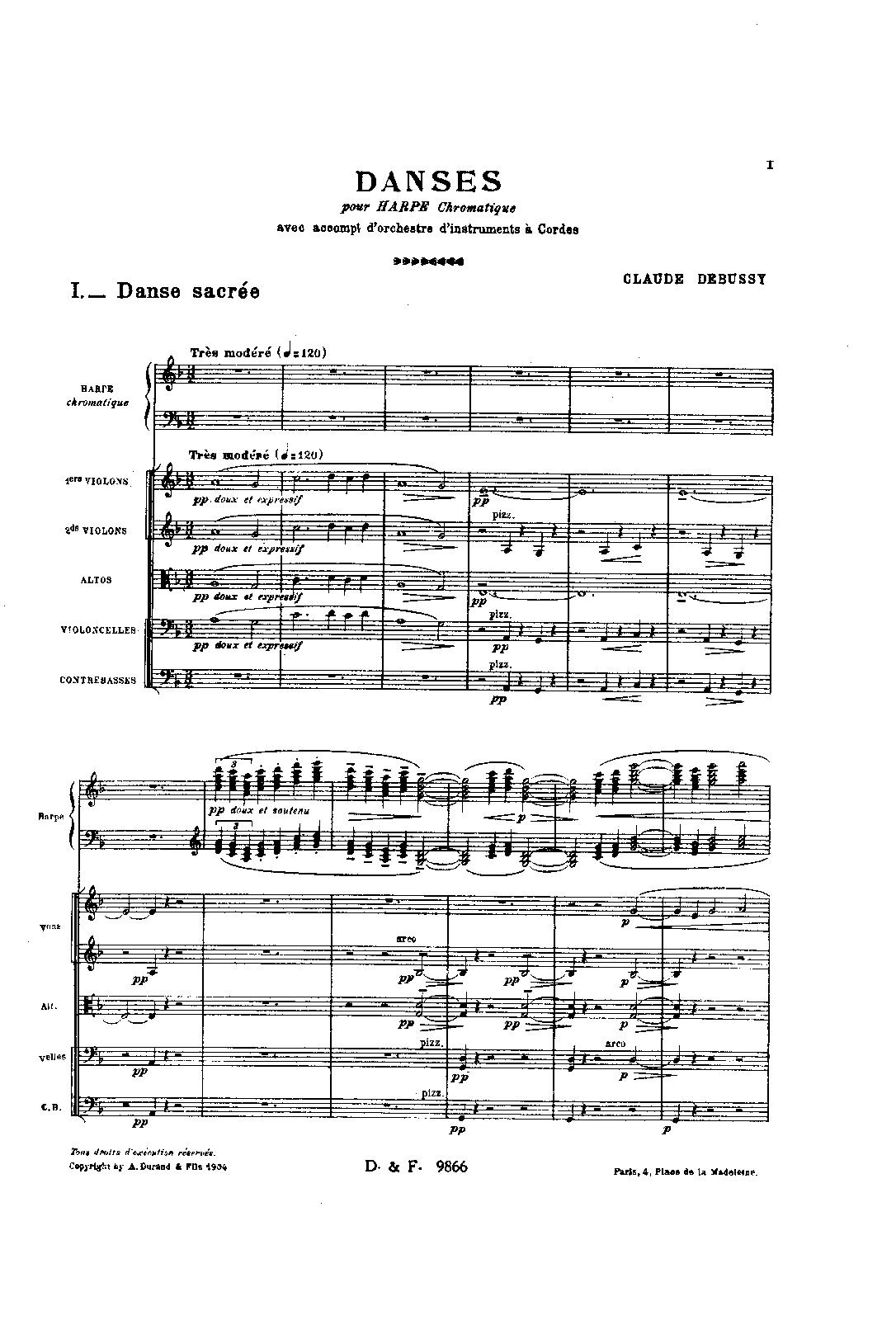 Danse sacrée et danse profane, CD 113