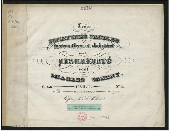 Rondeaux et sonatines faciles, instructives et doigtées, Op.158