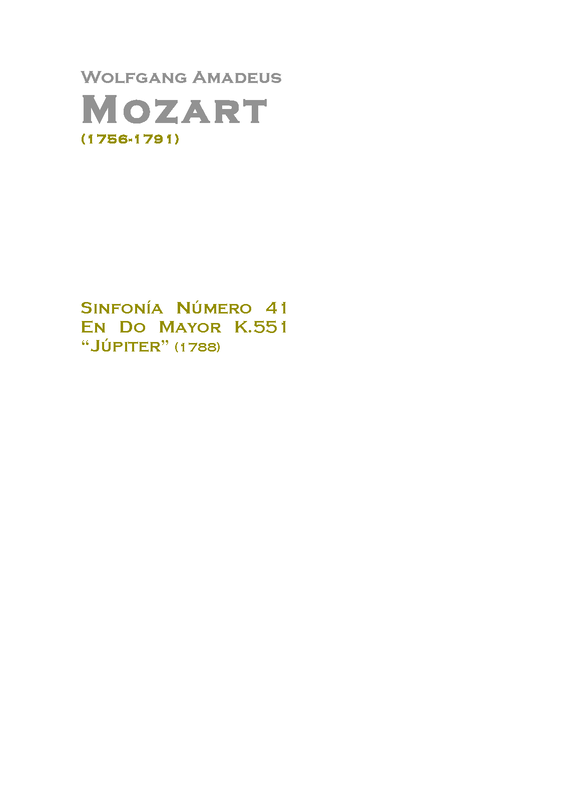 Symphony No.41 in C major, K.551