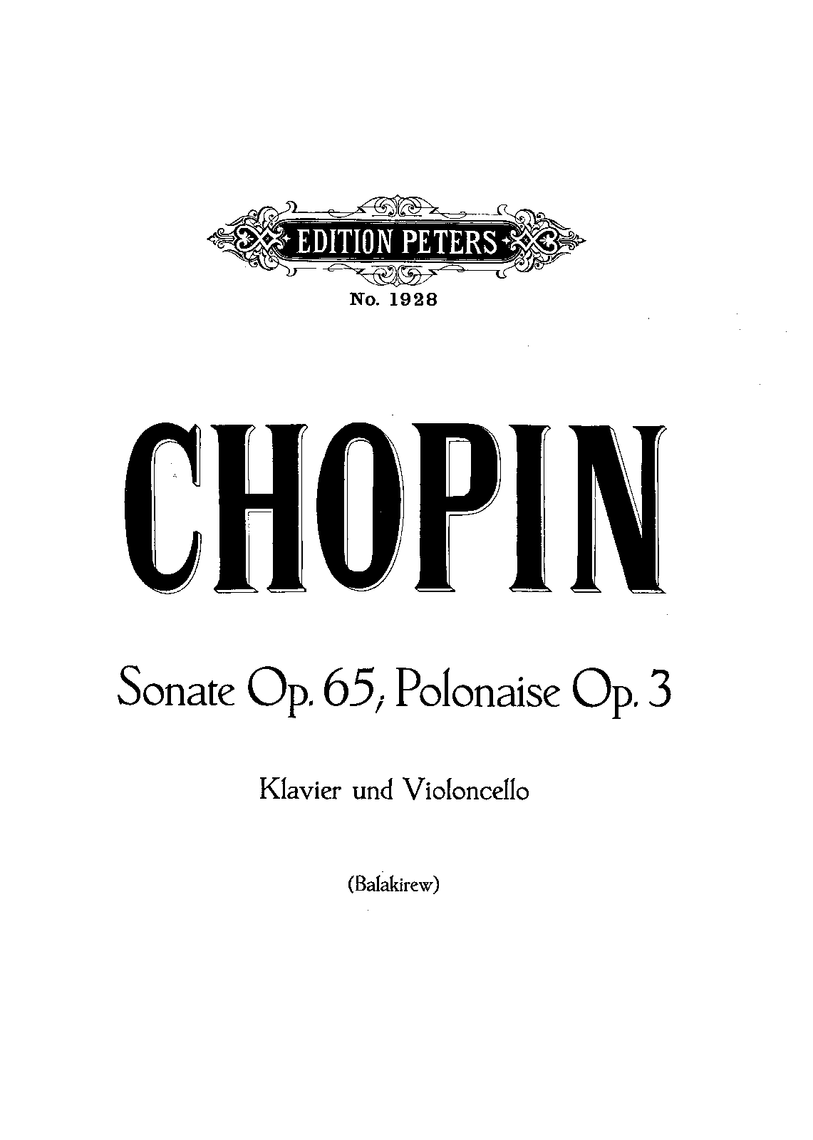 Cello Sonata, Op.65