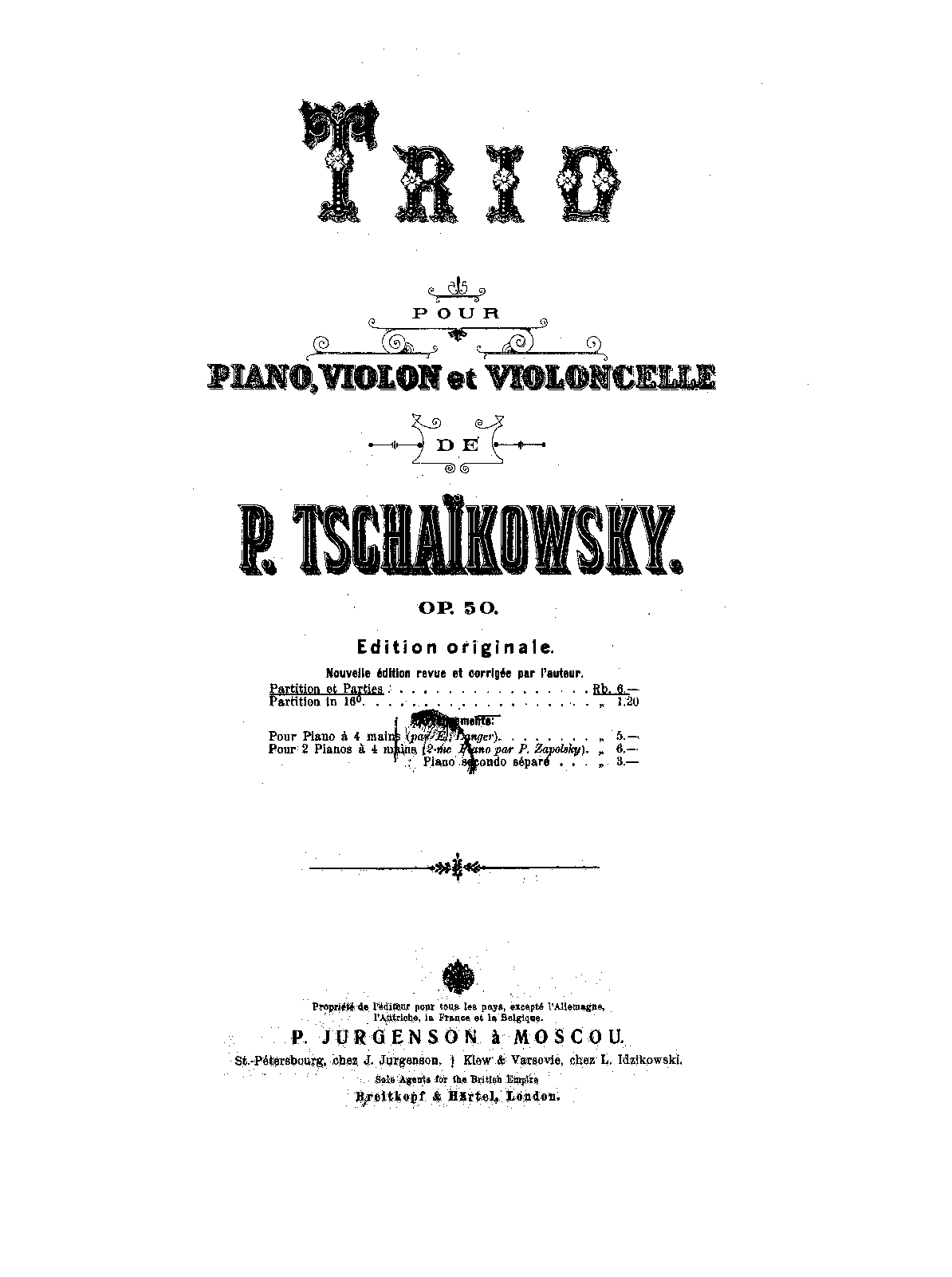 Piano Trio, Op.50