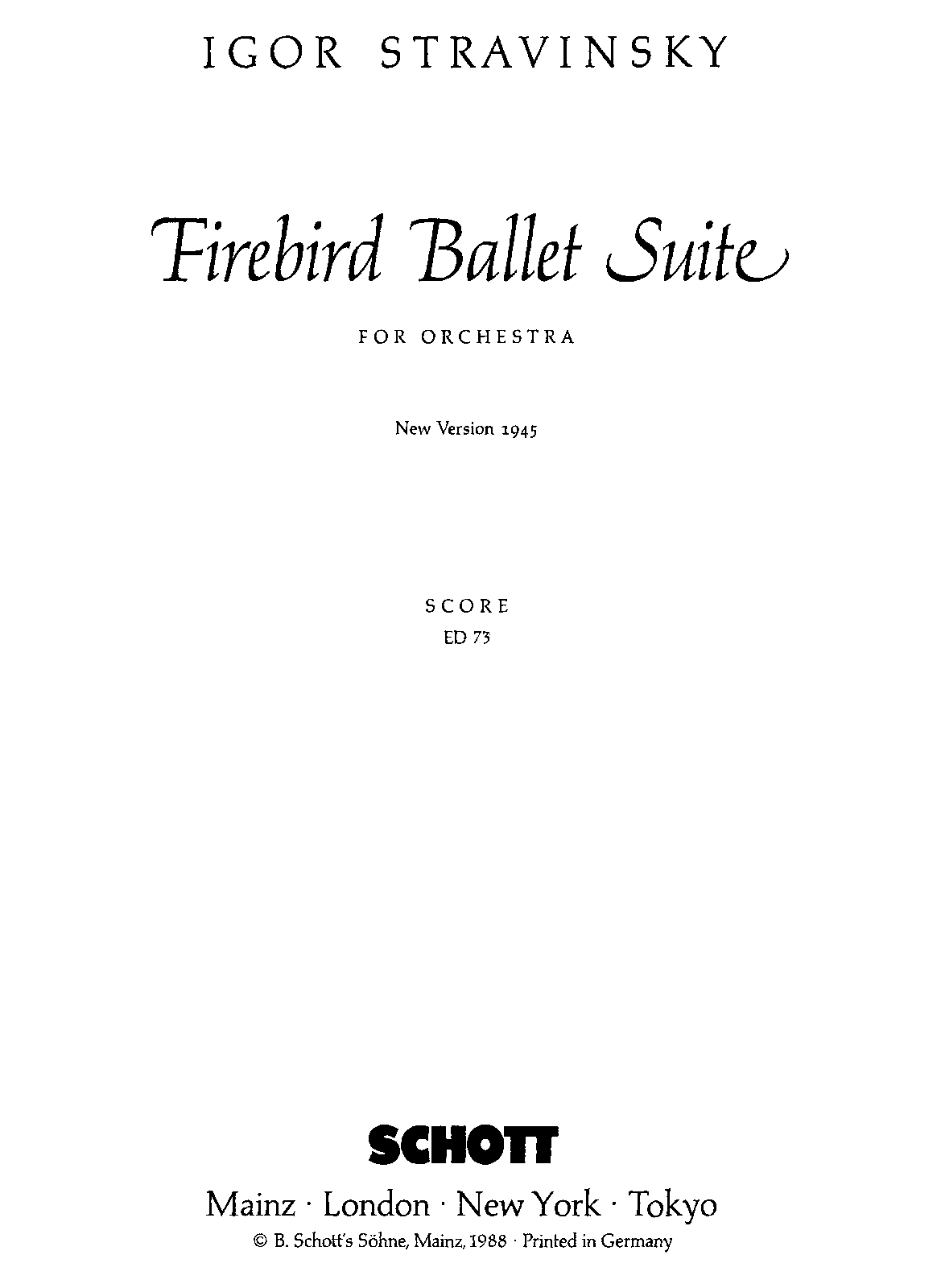The Firebird (suite), K010