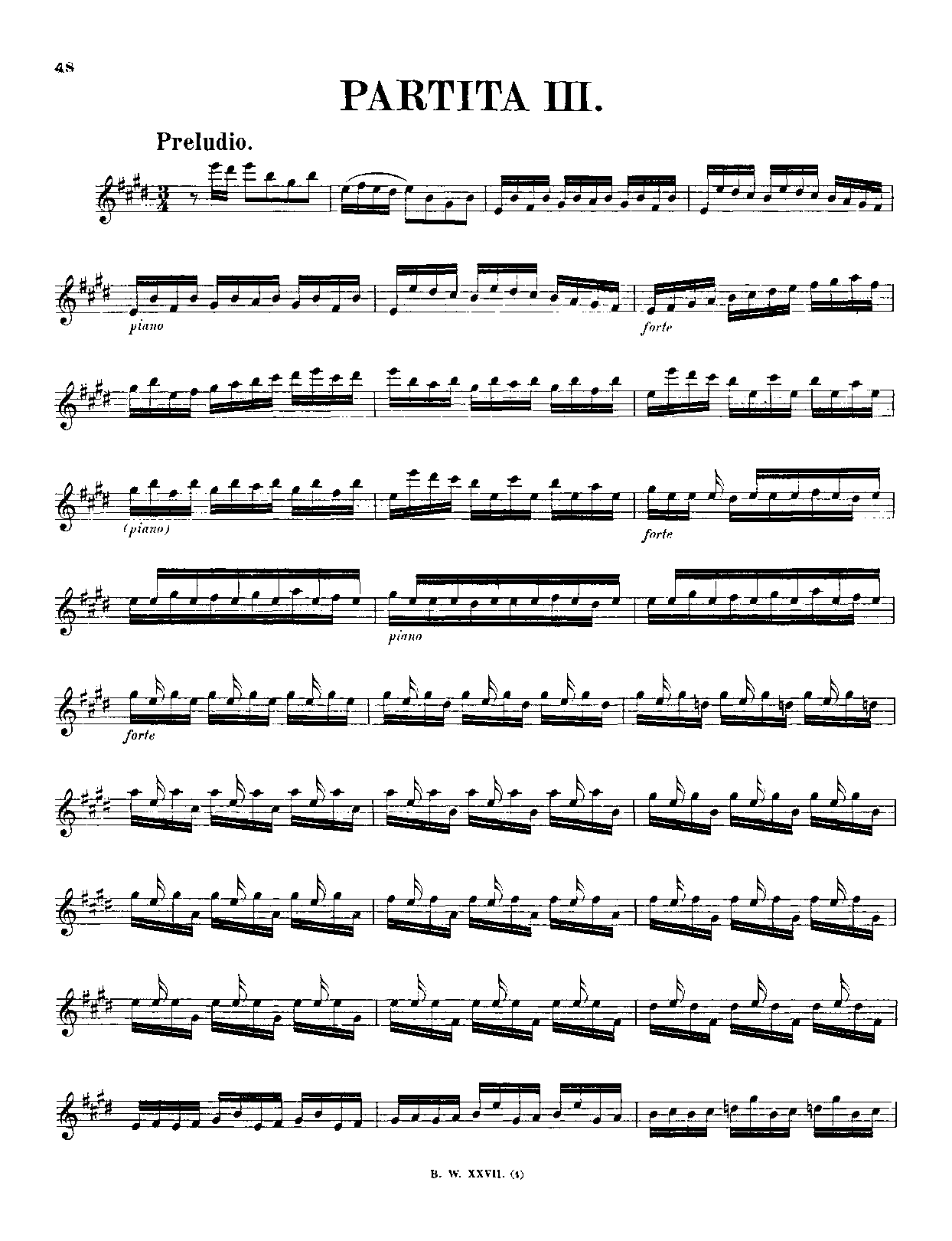 Violin Partita No.3 in E major, BWV 1006