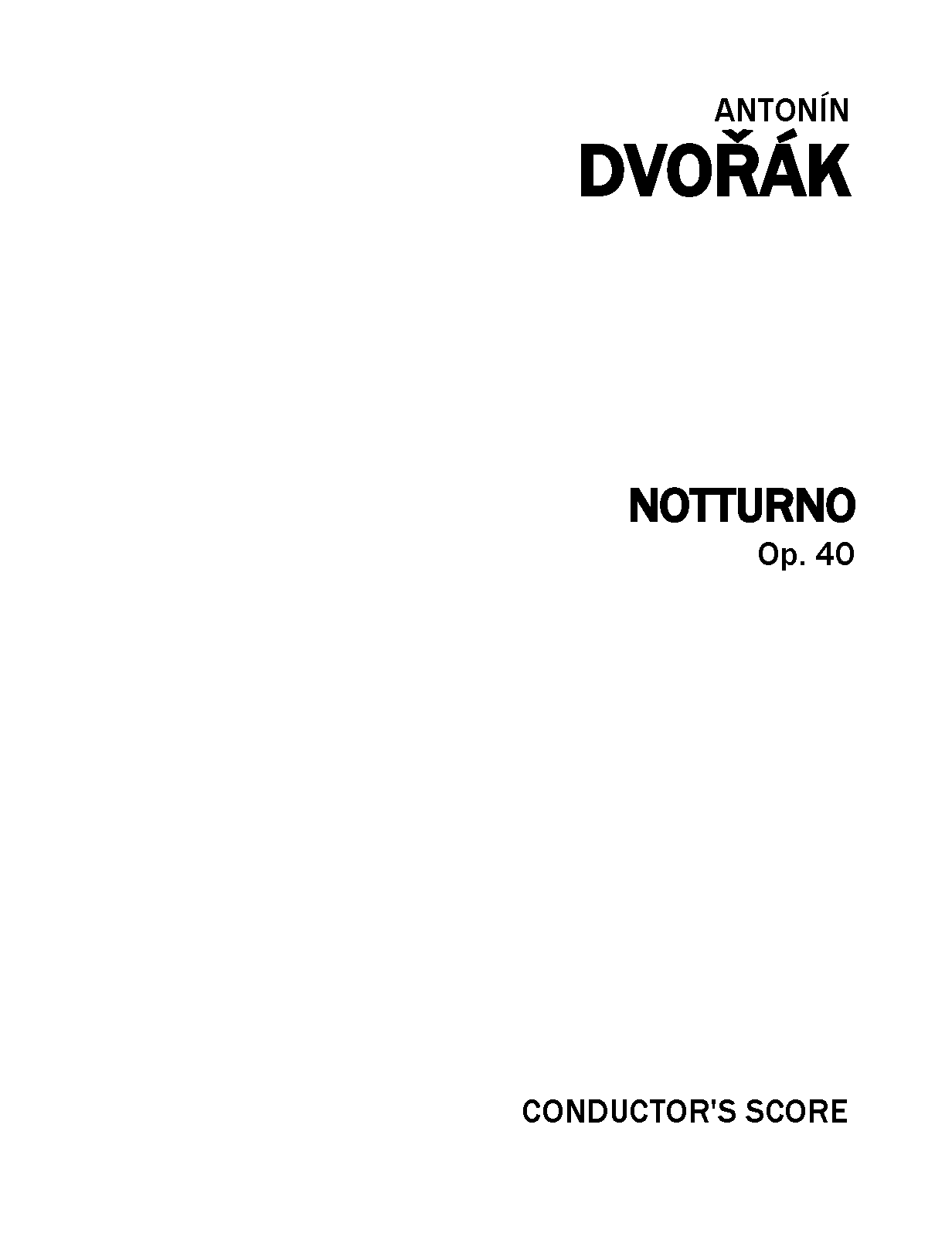 Nocturne in B major, Op.40