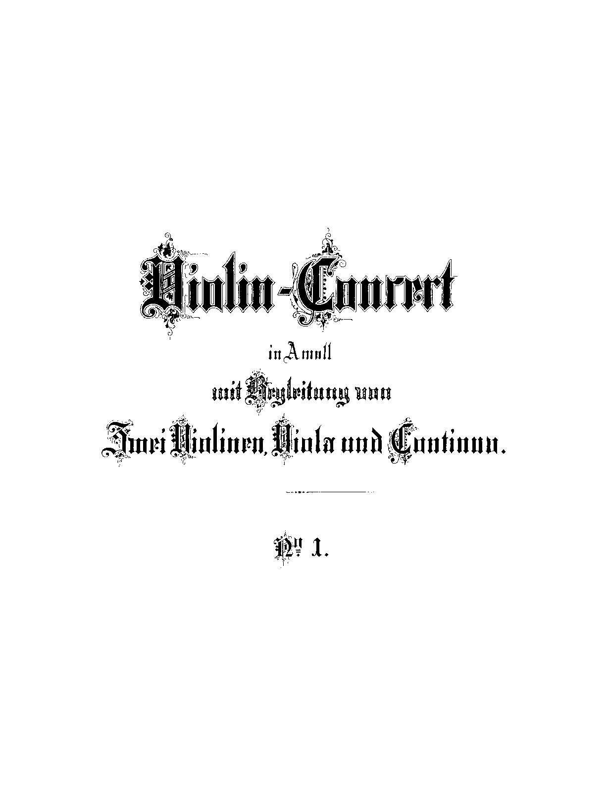 Violin Concerto in A minor, BWV 1041