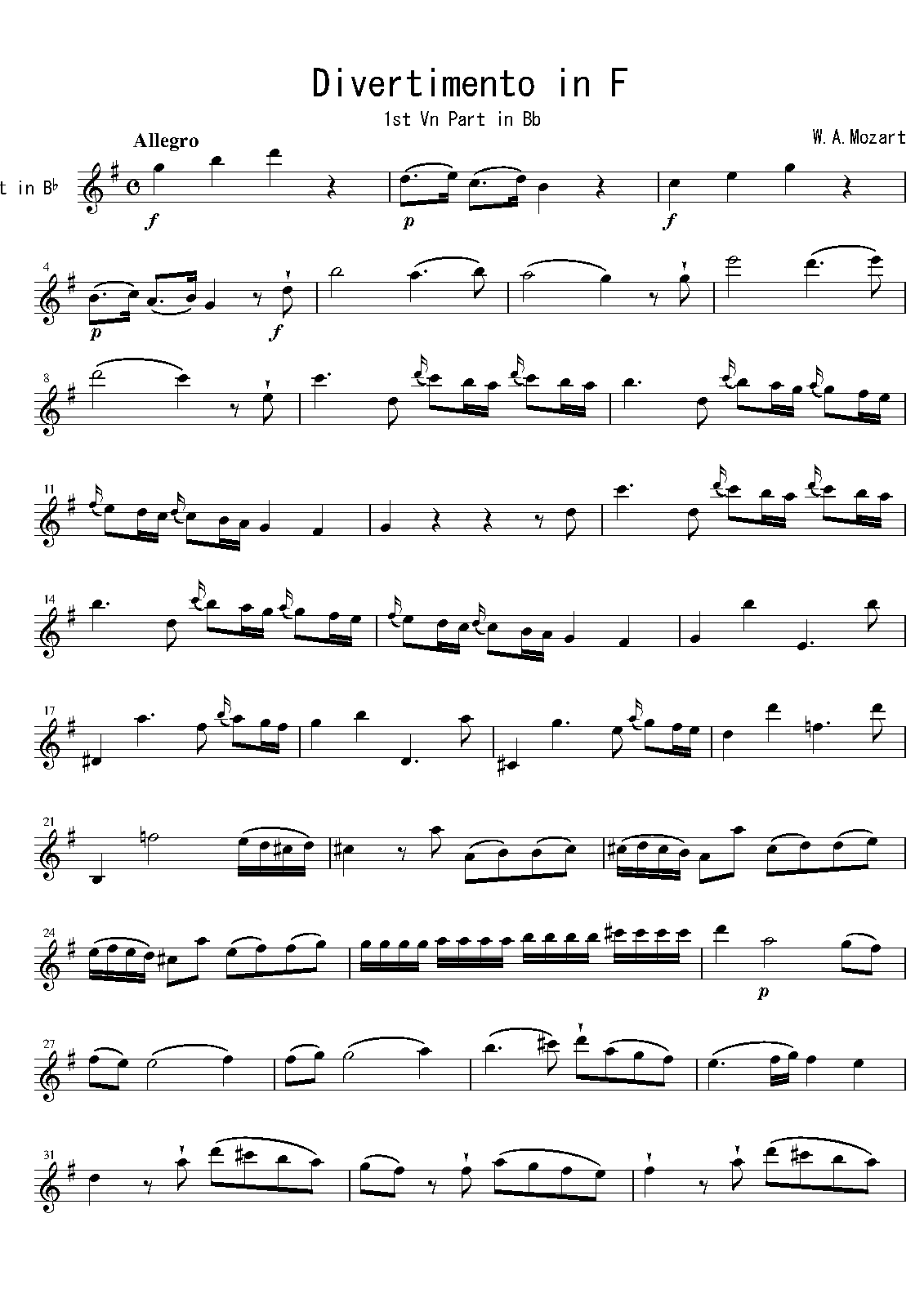 Divertimento in F major, K.138/125c