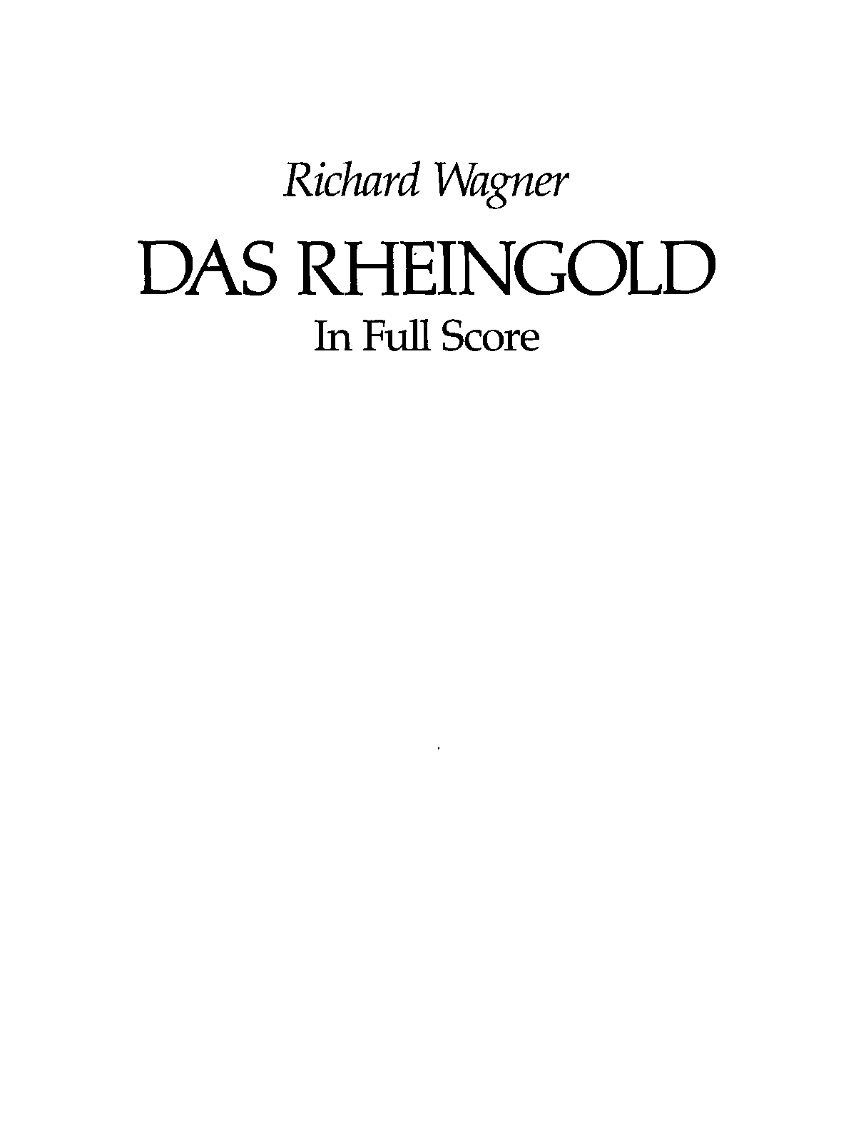 Das Rheingold, WWV 86A