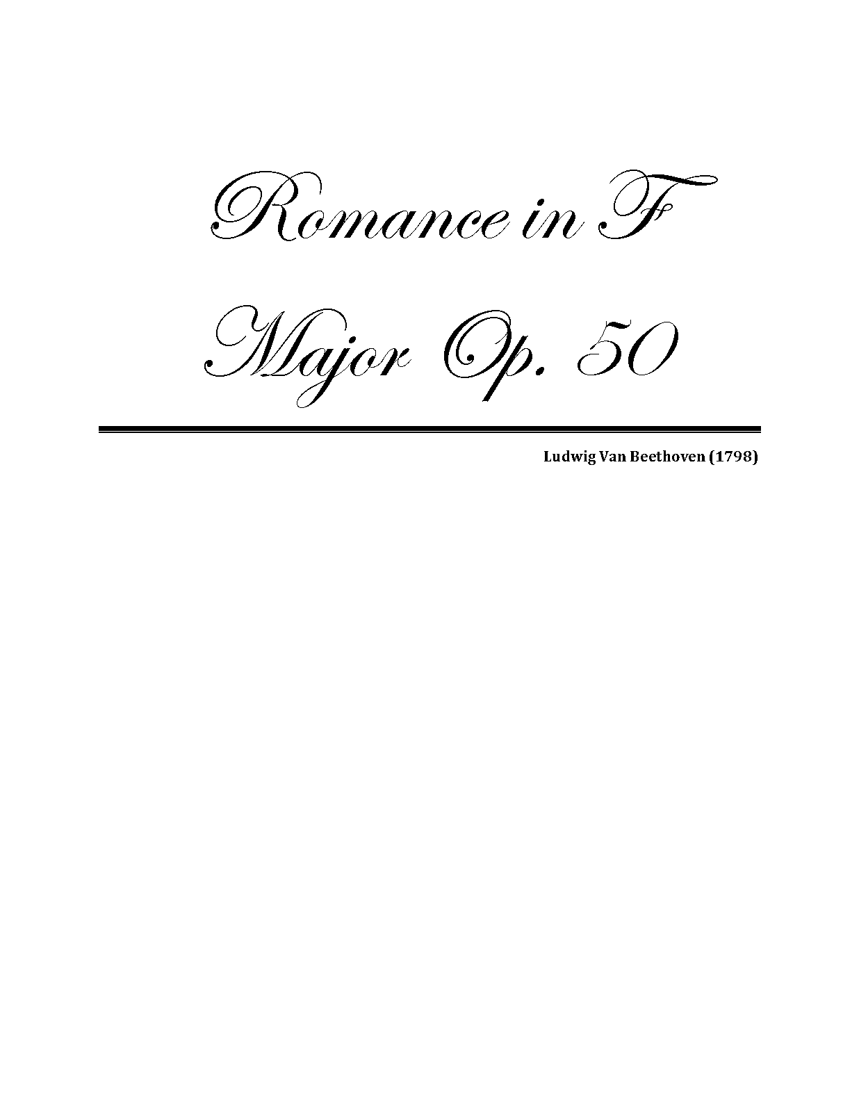 Romance in F major, Op.50