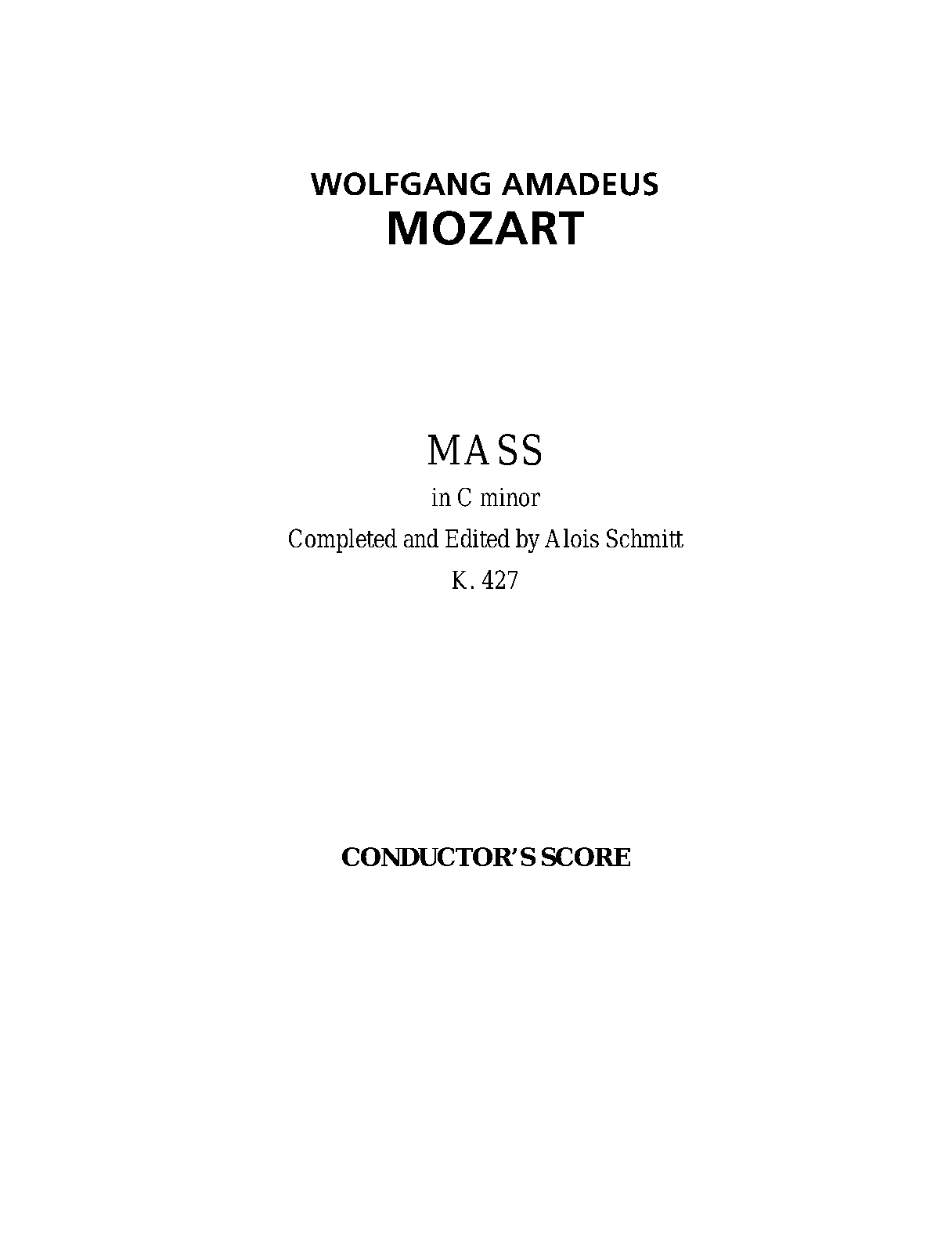 Mass in C minor, K.427/417a