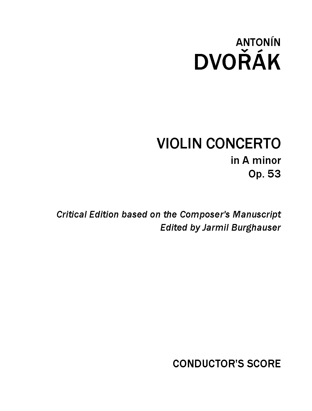 Violin Concerto, Op.53