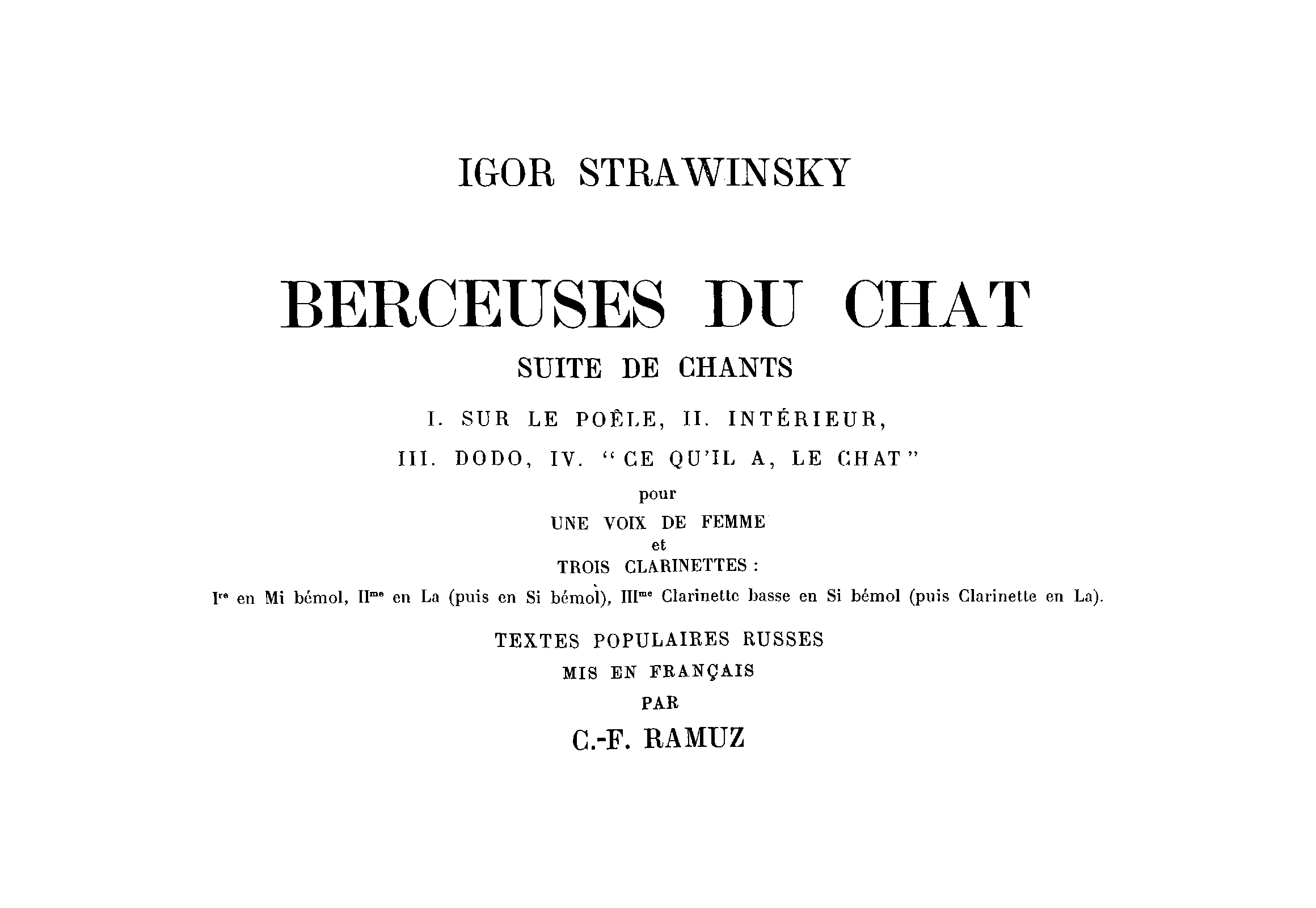 Berceuses du chat, K022
