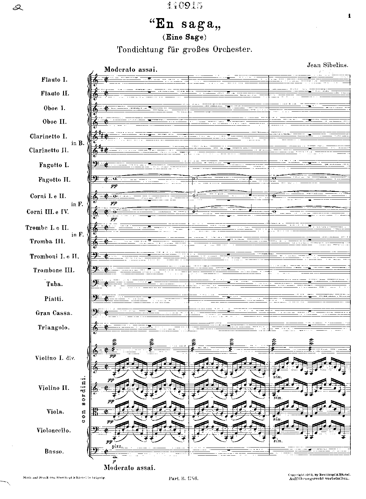 En Saga, Op.9