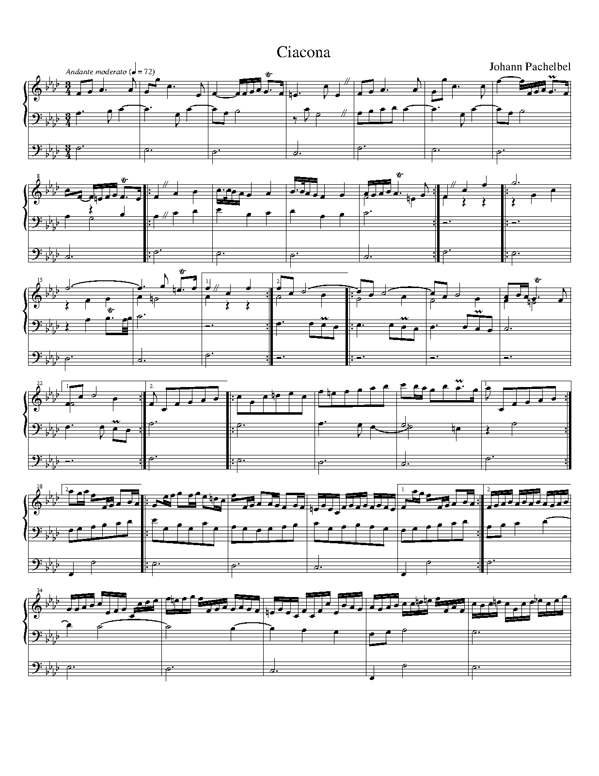 Chaconne in F minor, P.43
