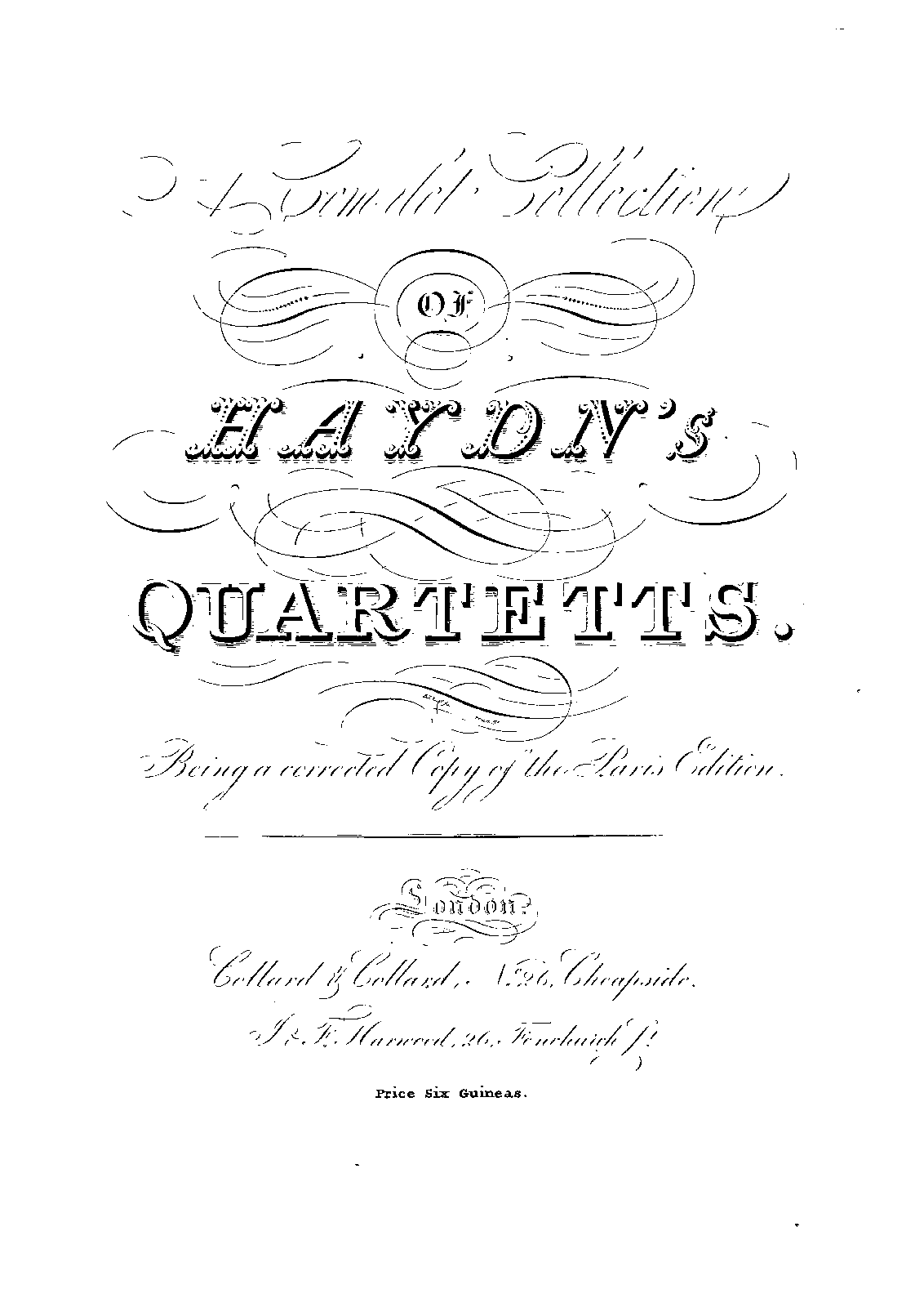A Complete Collection of Haydn's Quartetts