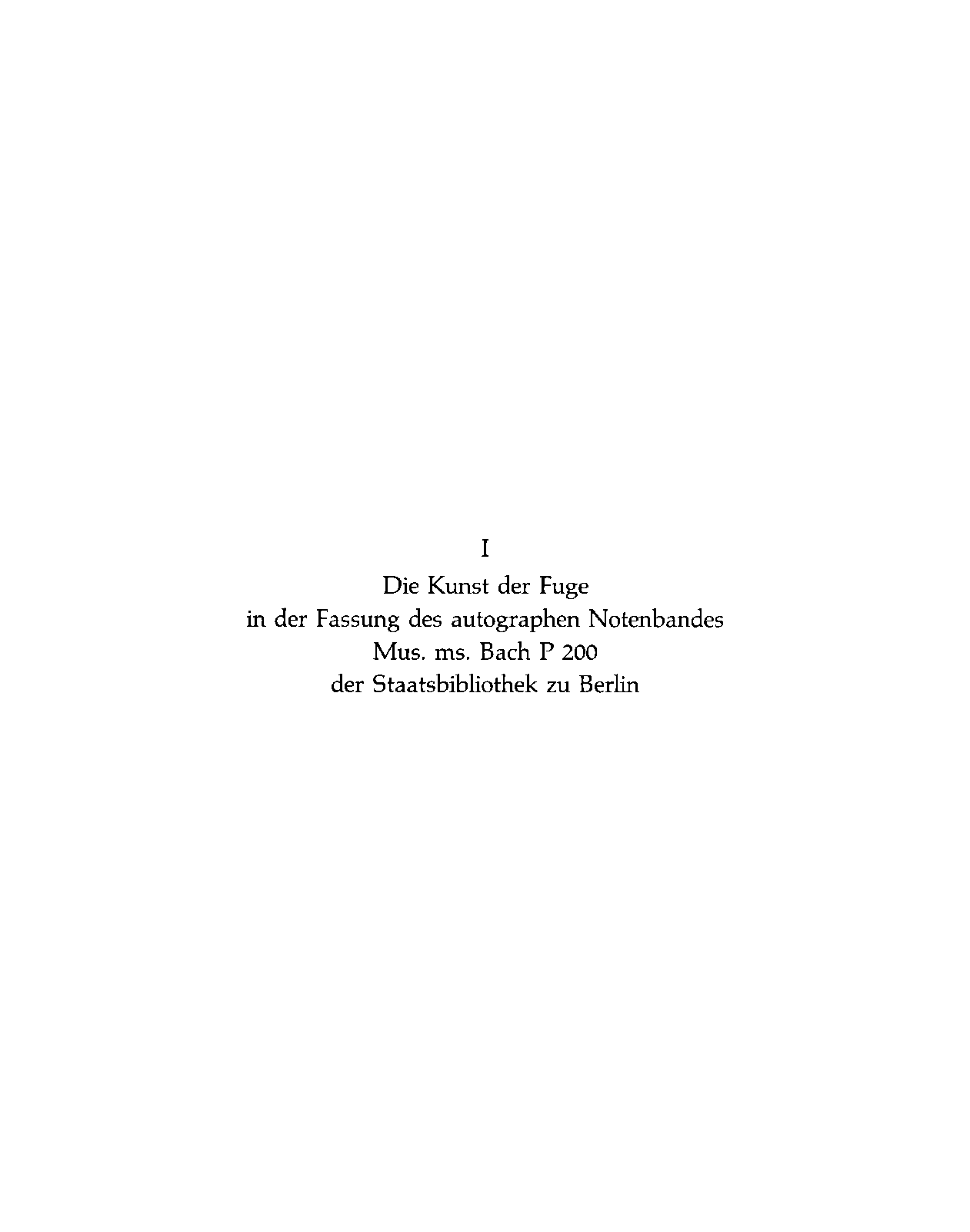 Die Kunst der Fuge, BWV 1080