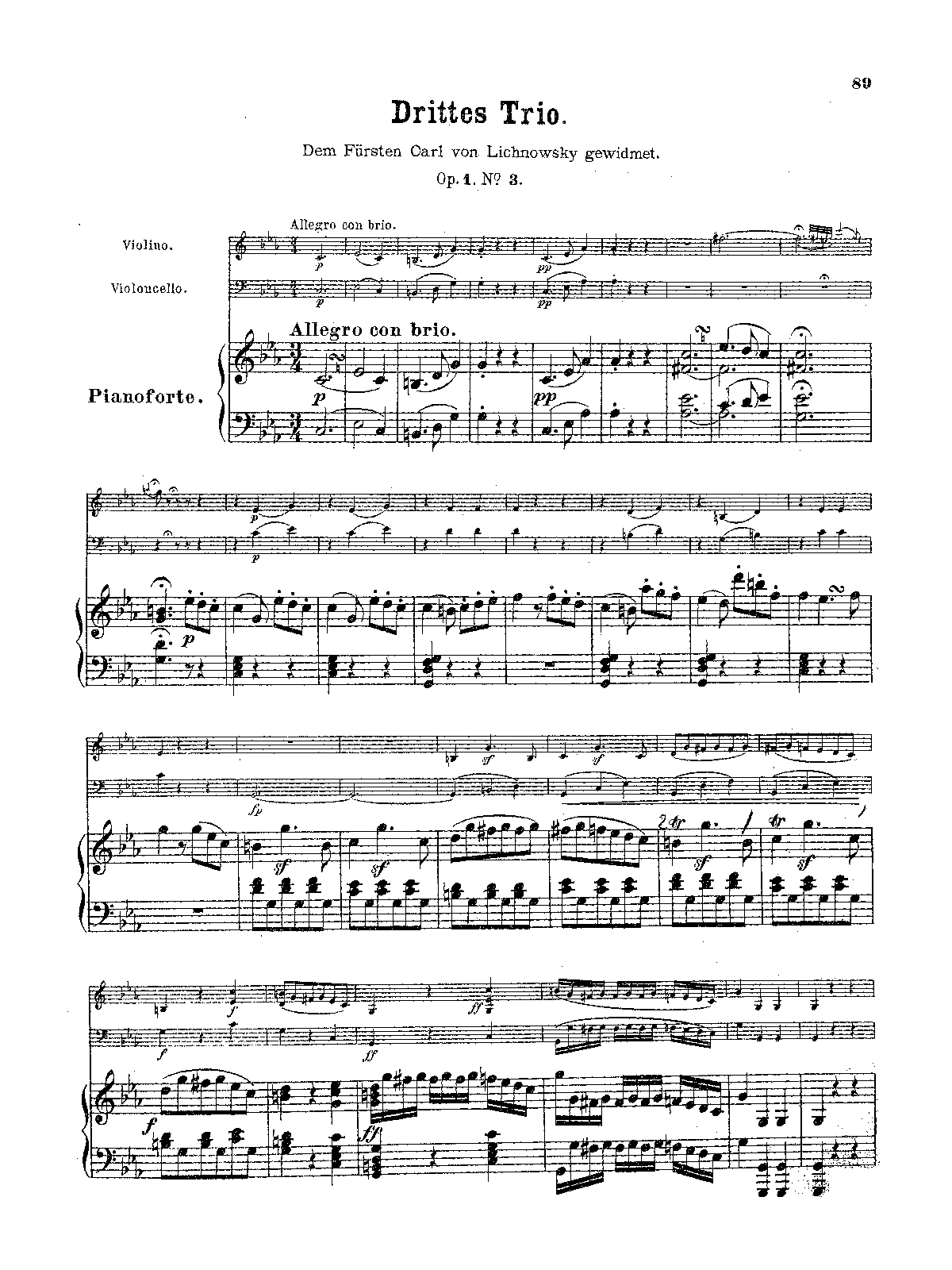 Piano Trio in C minor, Op.1 No.3