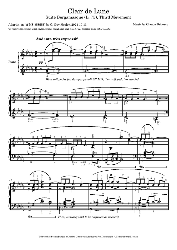 Suite bergamasque, CD 82
