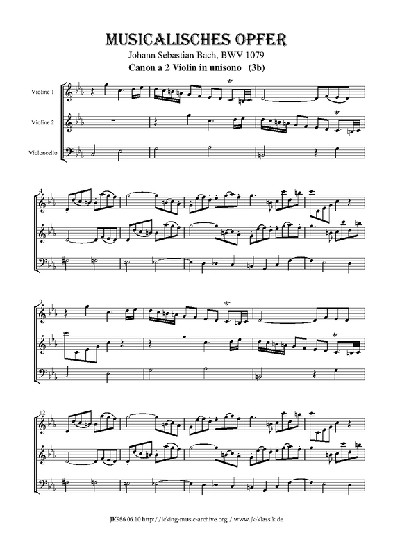 Musikalisches Opfer, BWV 1079