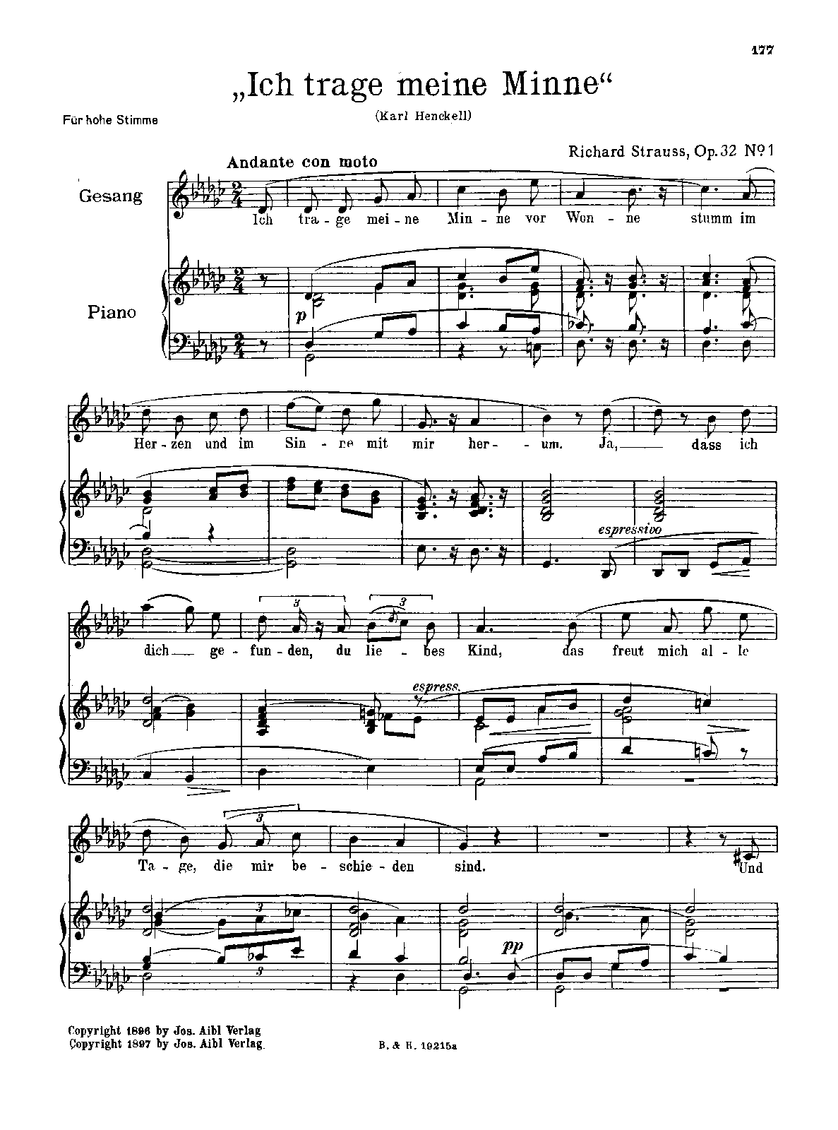 5 Lieder, Op.32