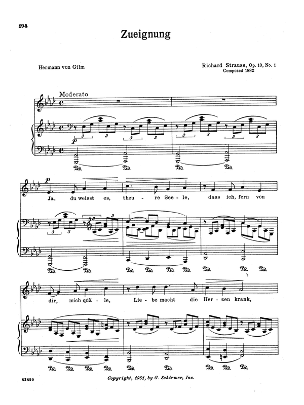 8 Gedichte aus 'Letzte Blätter', Op.10