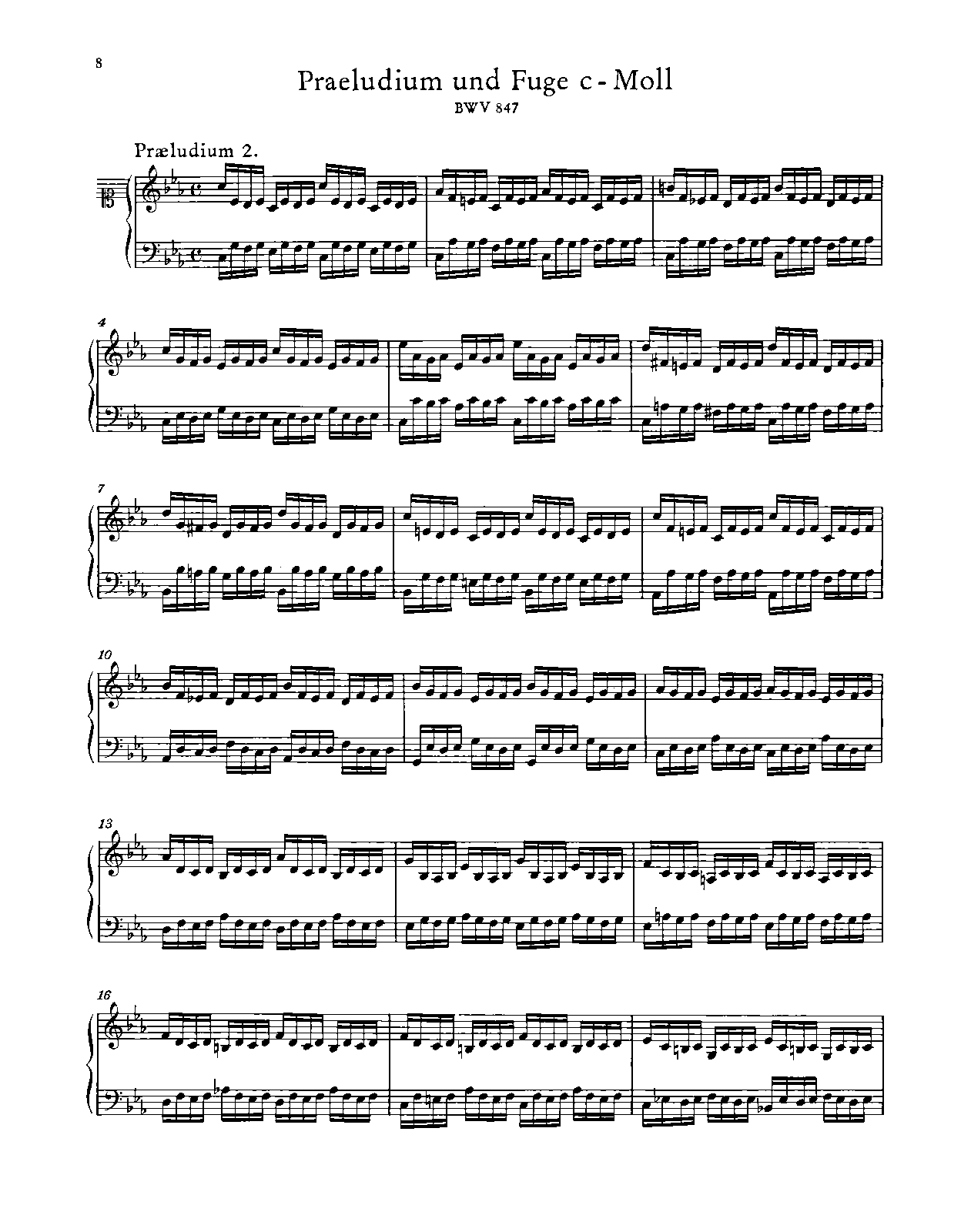 Prelude and Fugue in C minor, BWV 847