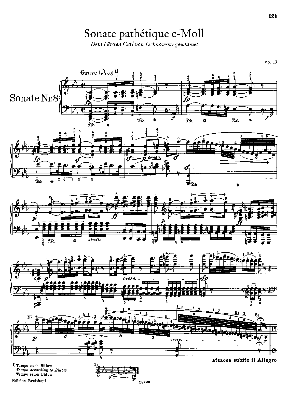 Piano Sonata No.8, Op.13