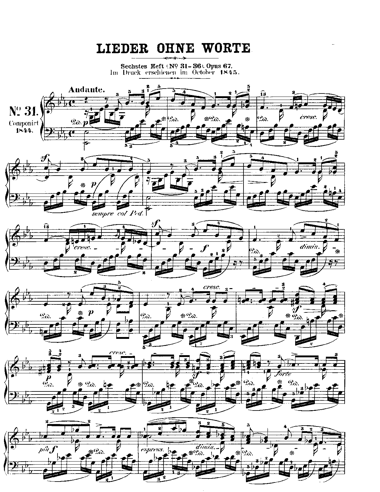 Lieder ohne Worte, Op.67