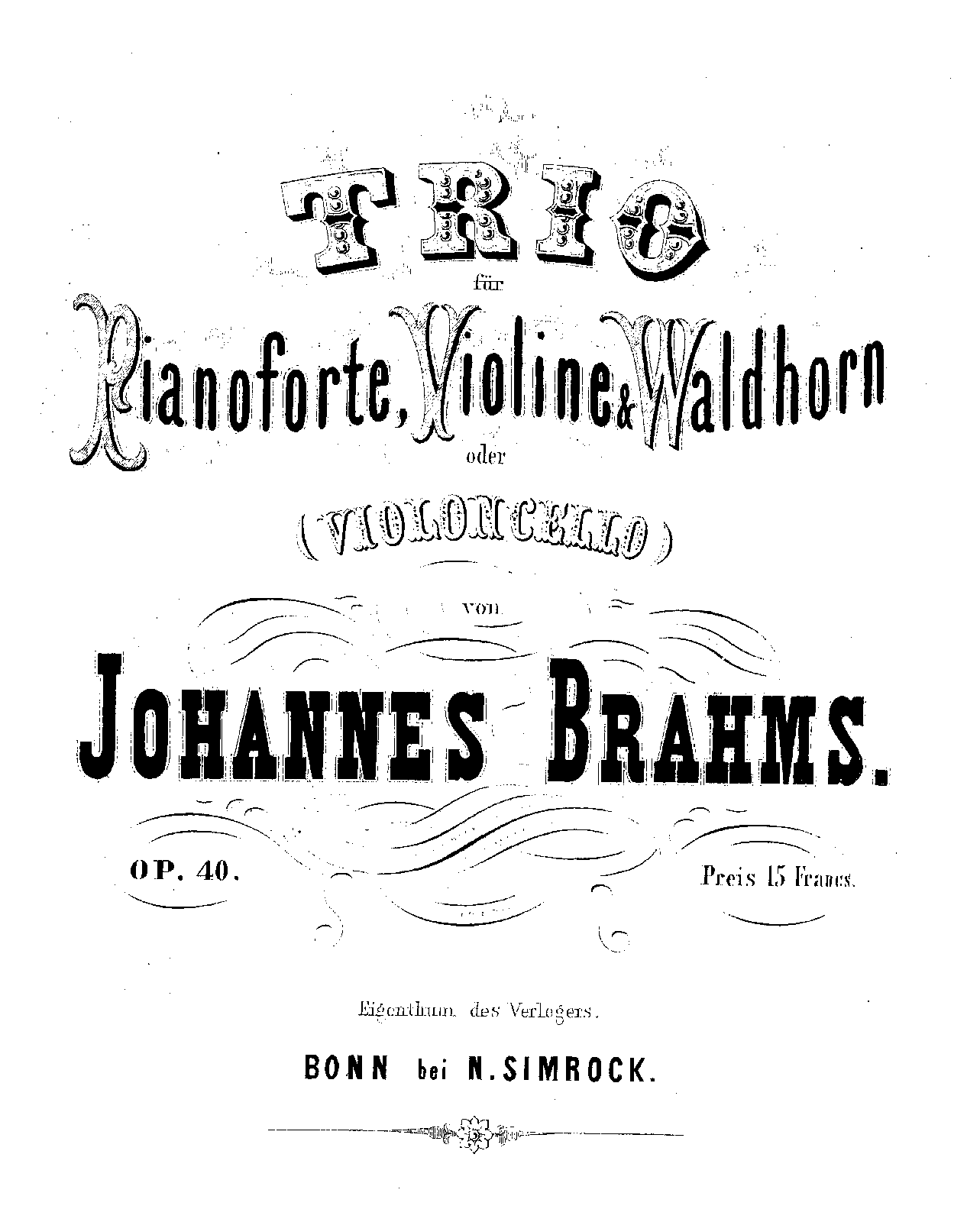 Horn Trio, Op.40