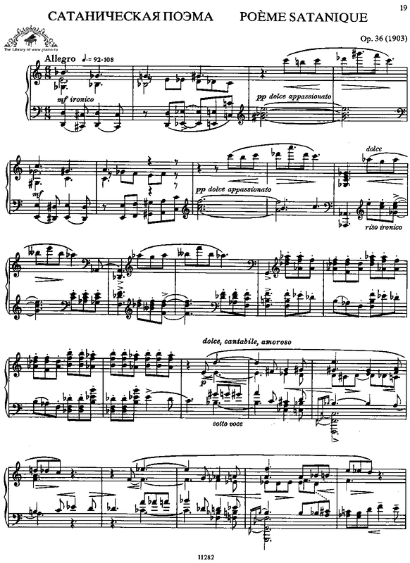 Poème satanique, Op.36