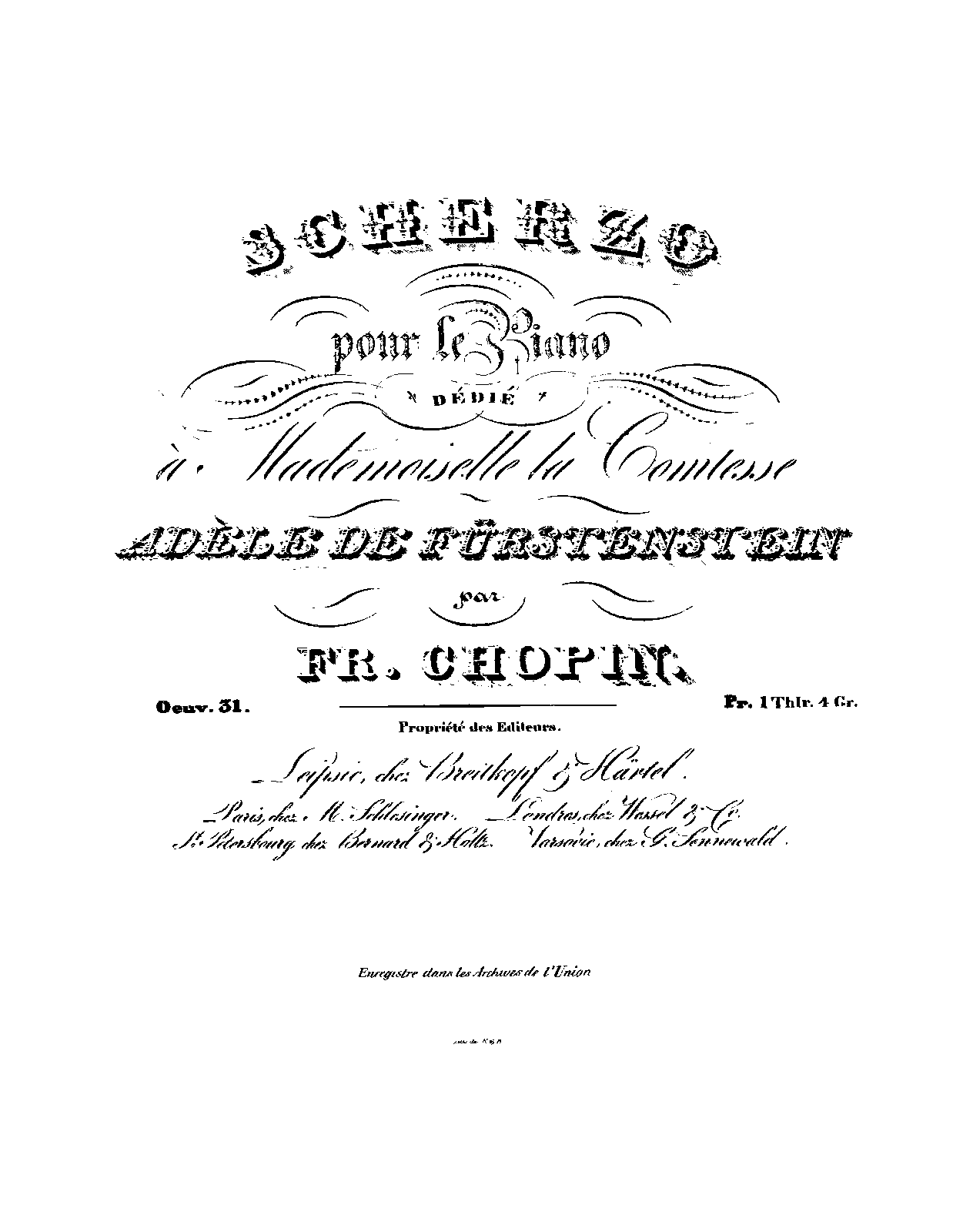 Scherzo No.2, Op.31