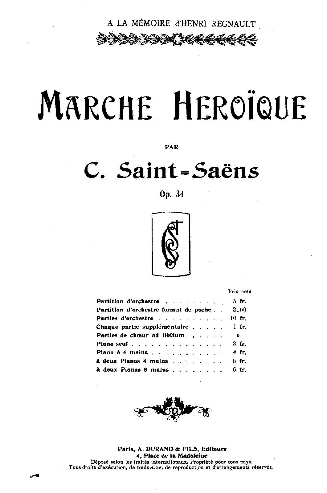 Marche héroïque, Op.34