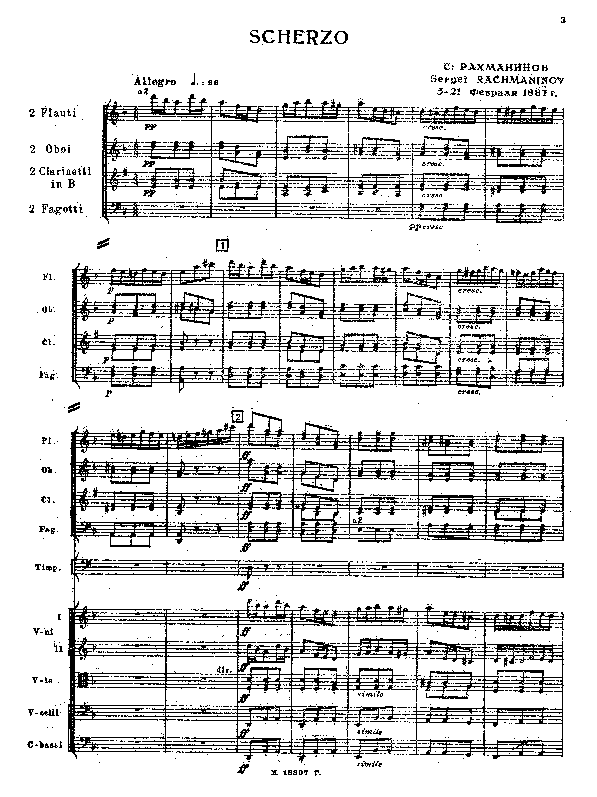 Scherzo in D minor