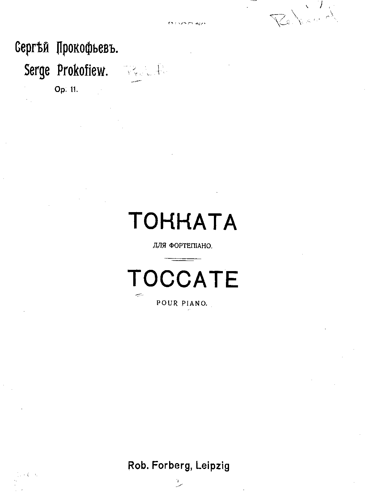 Toccata, Op.11