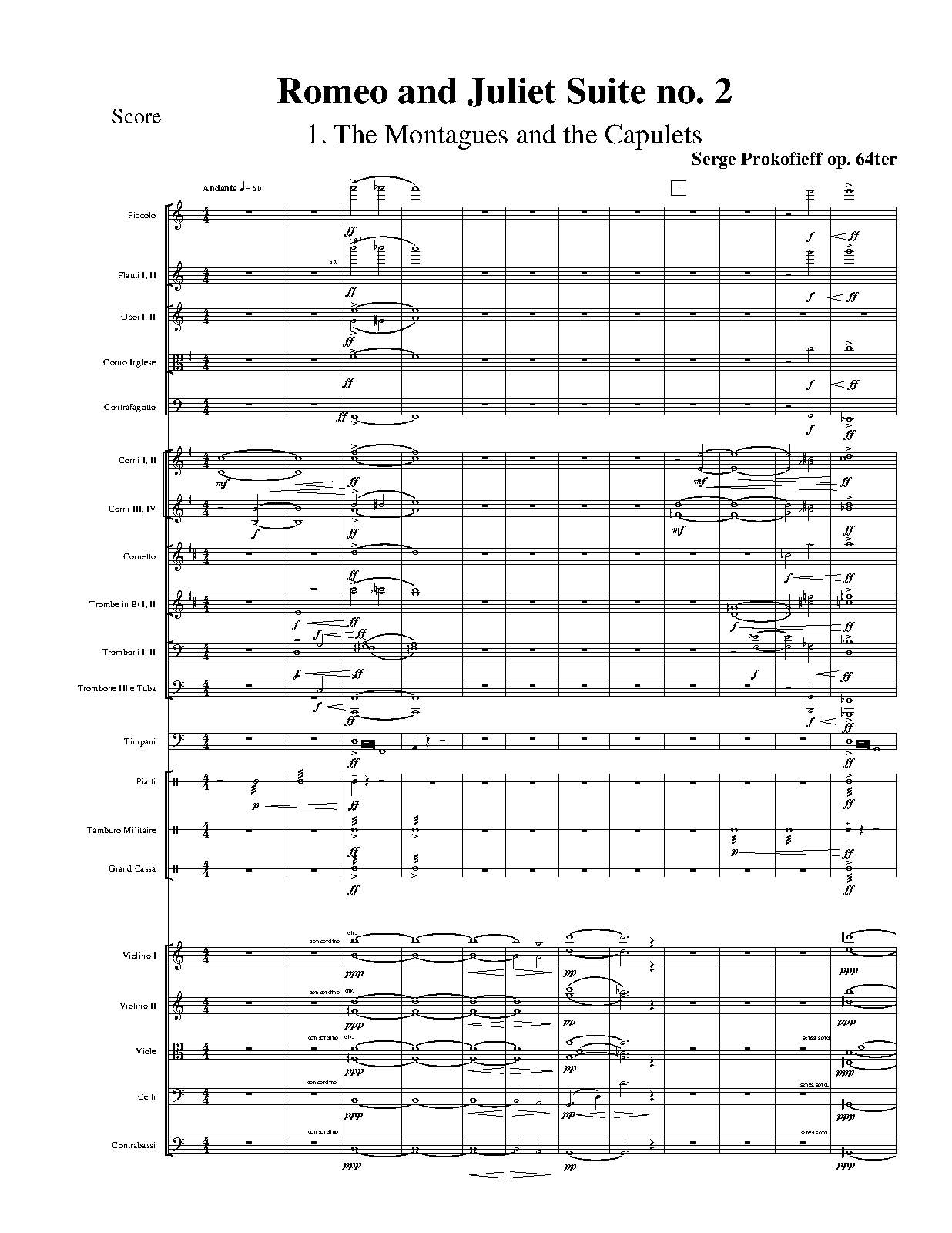 Romeo and Juliet (2nd suite), Op.64ter