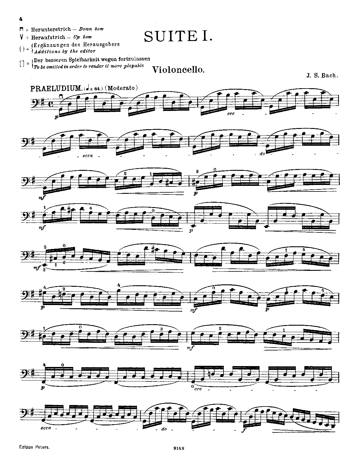 Cello Suite No.1 in G major, BWV 1007