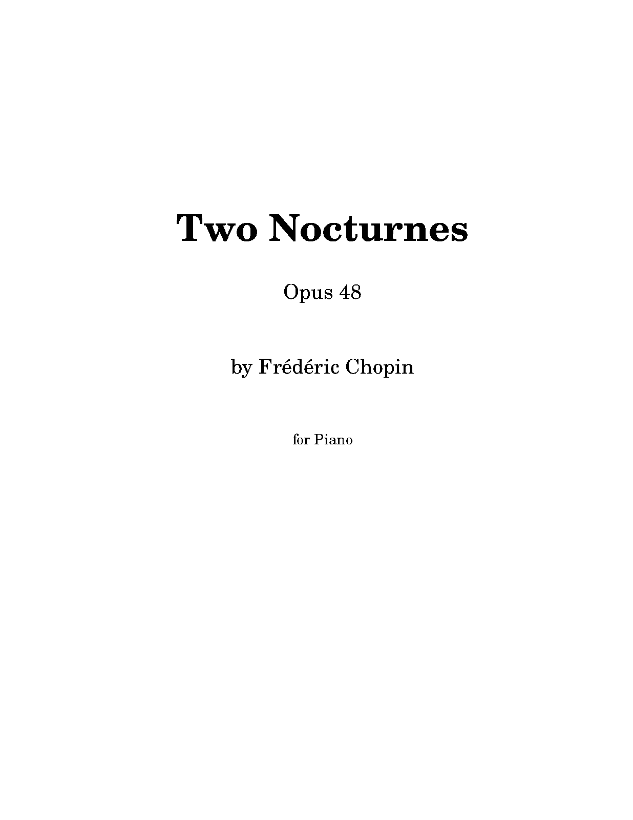 Nocturnes, Op.48