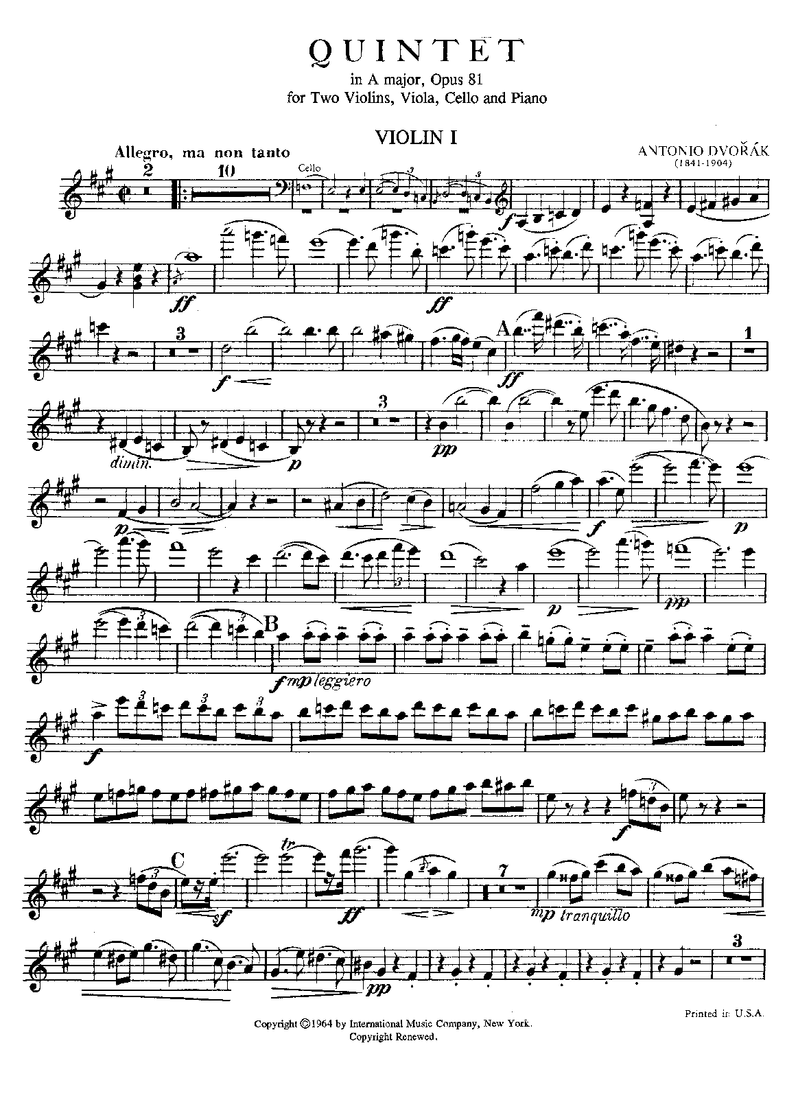 Piano Quintet No.2, Op.81