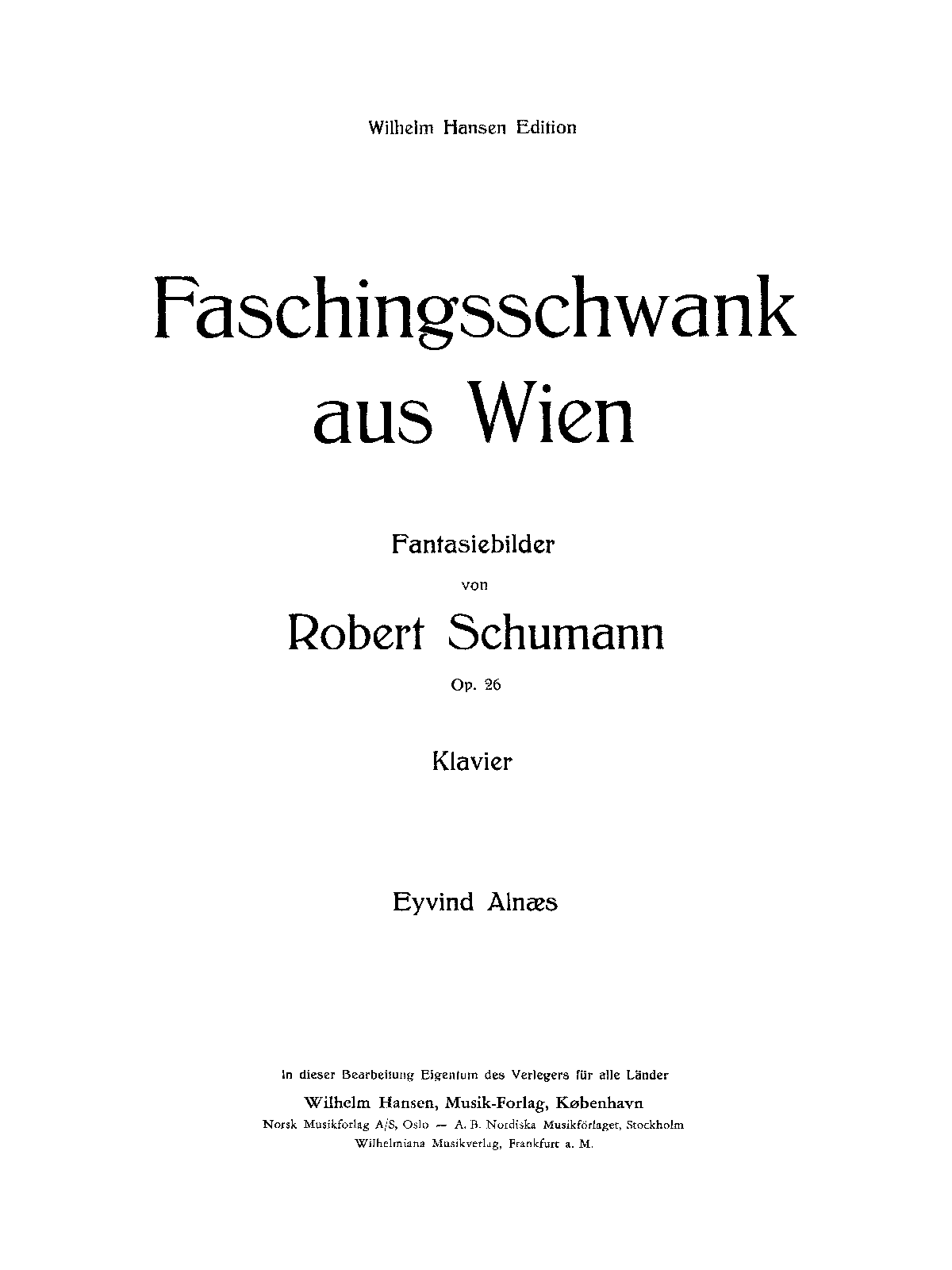 Faschingsschwank aus Wien, Op.26