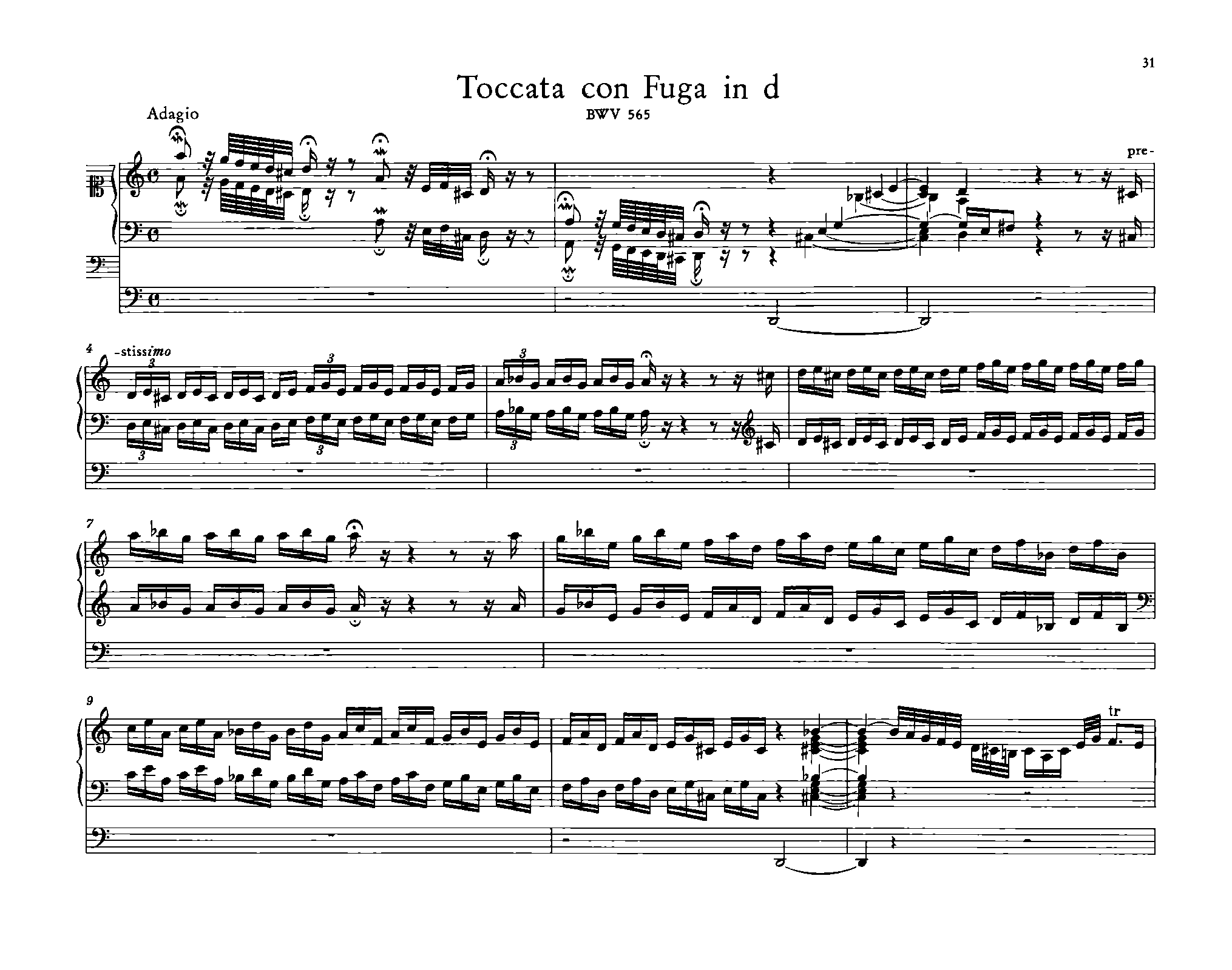 Toccata and Fugue in D minor, BWV 565