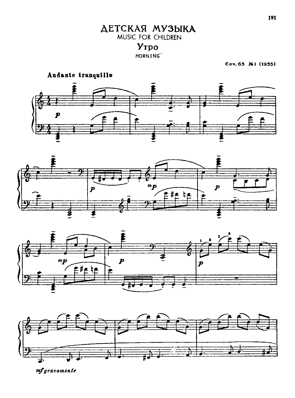 Music for Children, Op.65