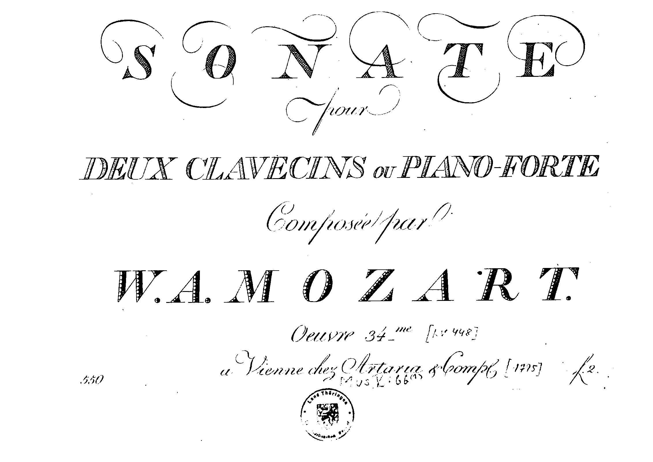 Sonata for 2 Pianos in D major, K.448/375a