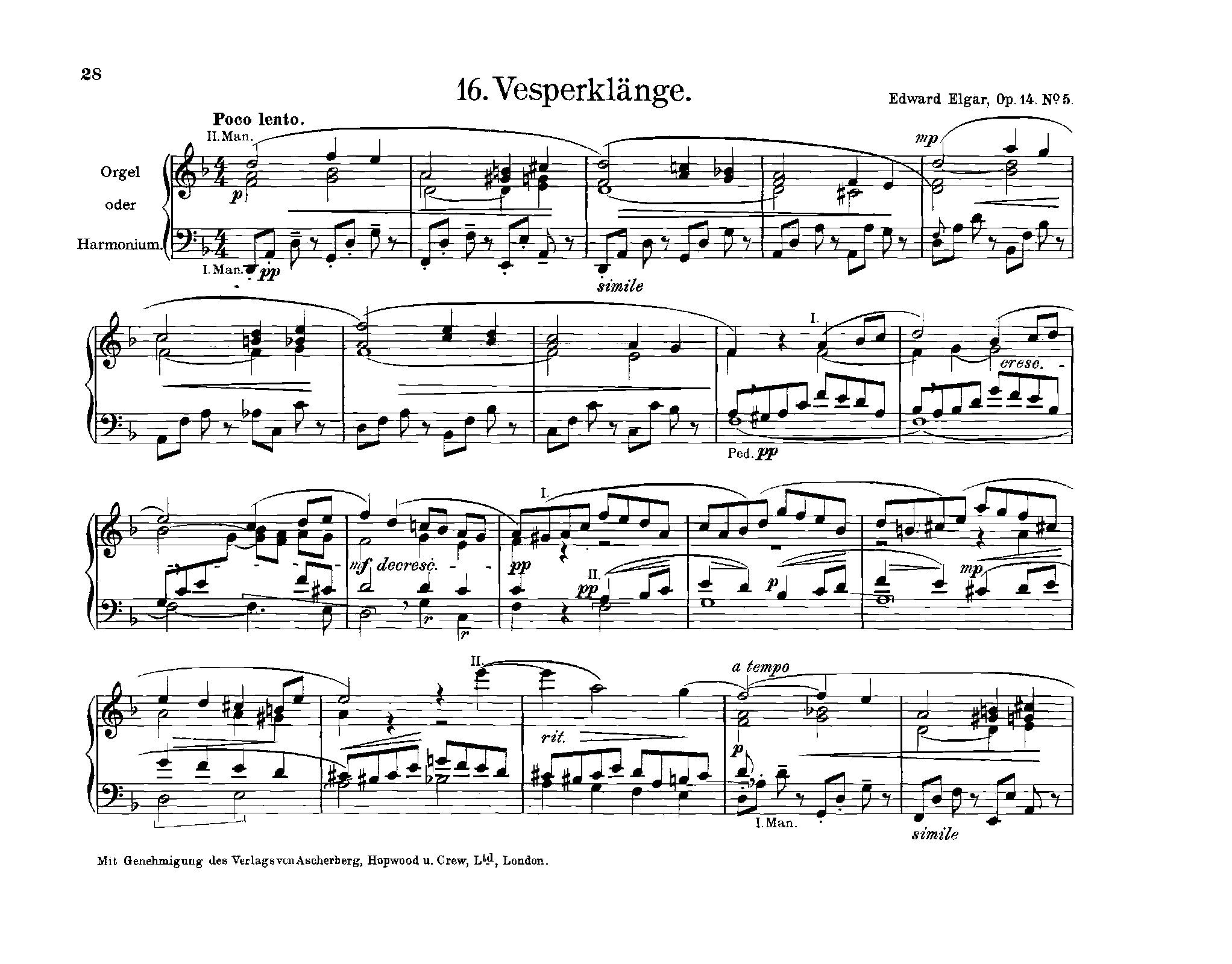11 Vesper Voluntaries, Op.14