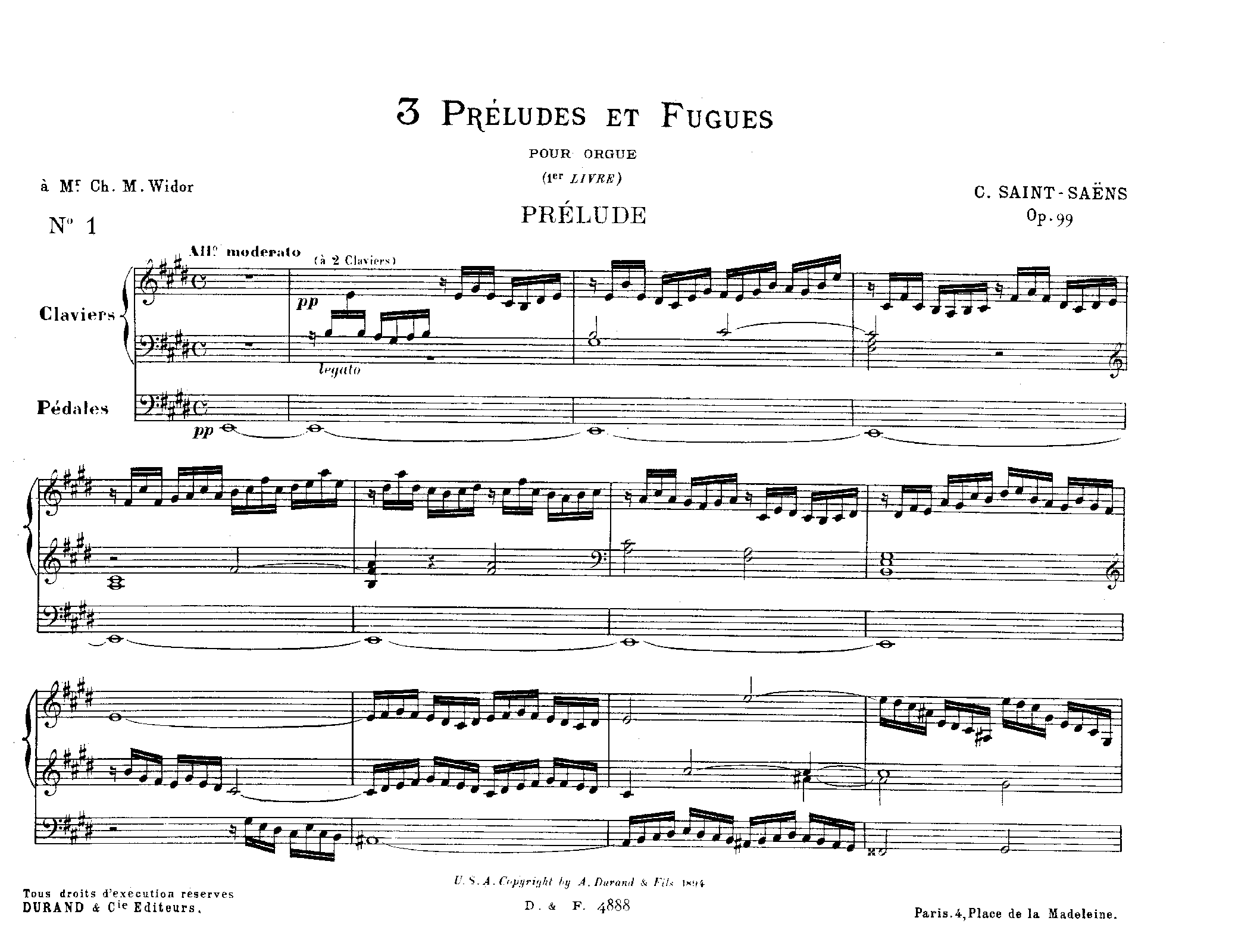 3 Preludes and Fugues, Op.99