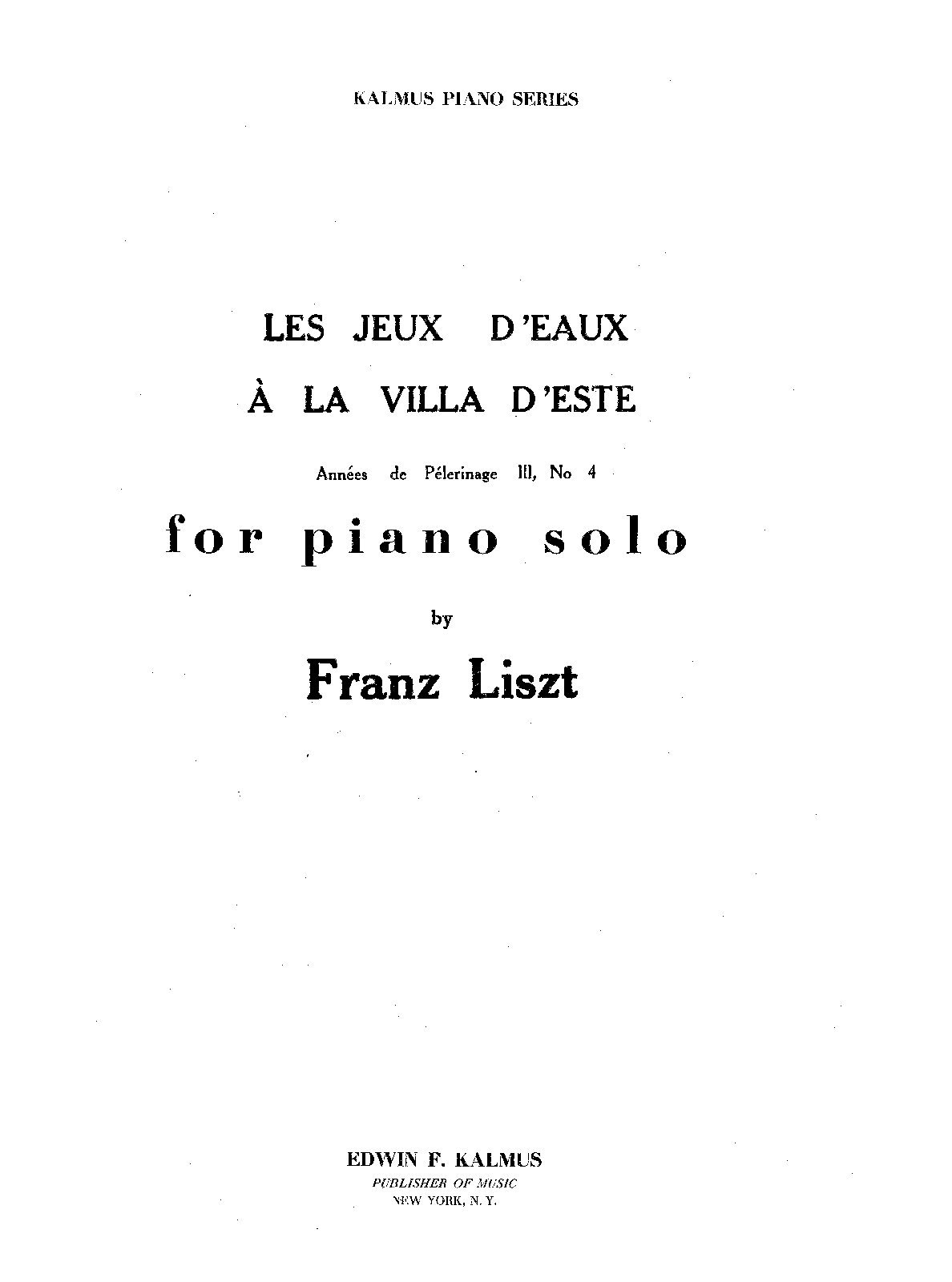 Années de pèlerinage III, S.163