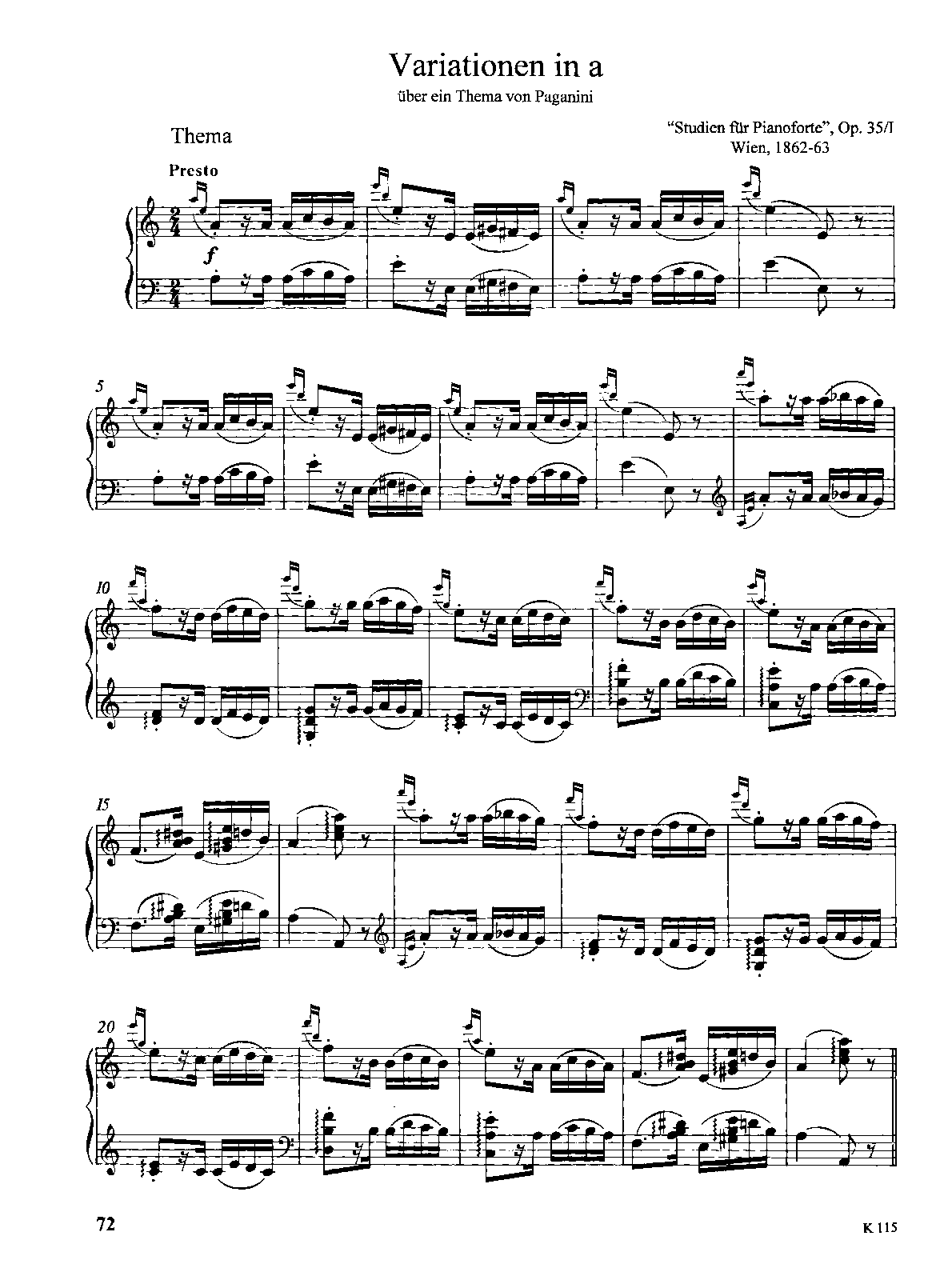 Variations on a Theme by Paganini, Op.35